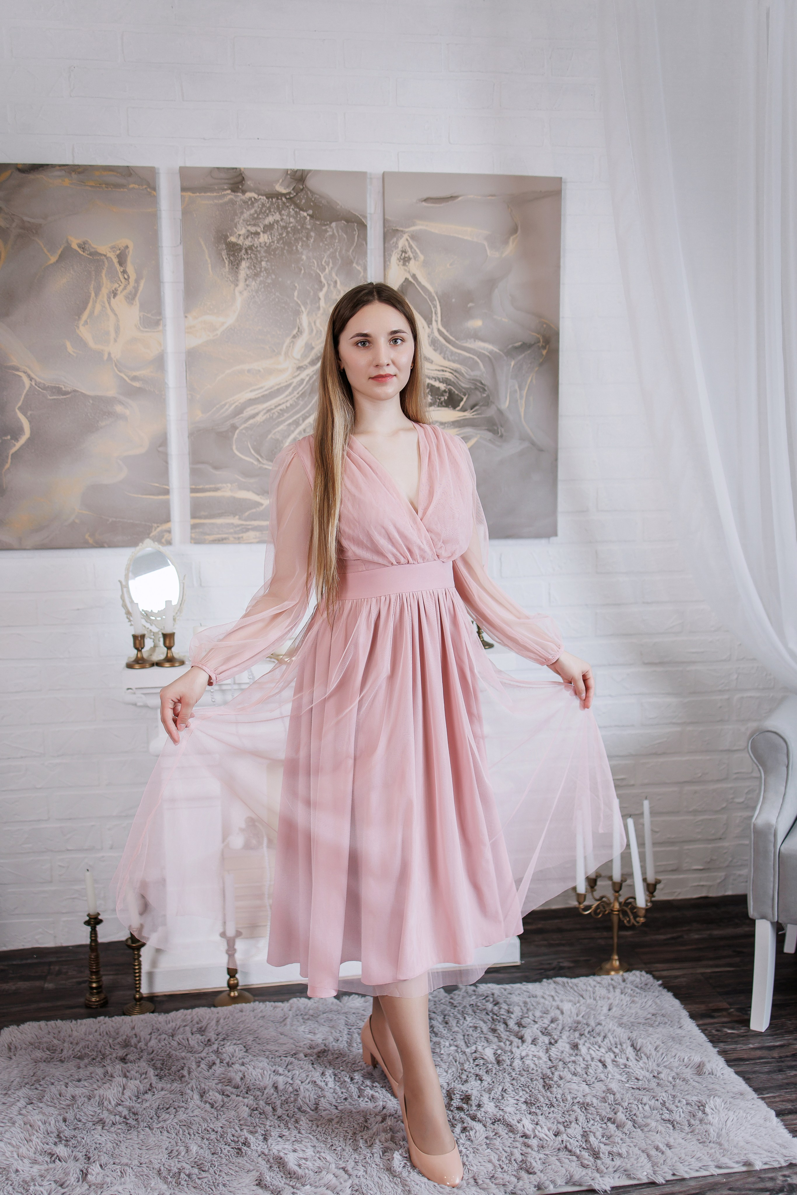 Миди платья. Интерьерная фотостудия Background в Омске