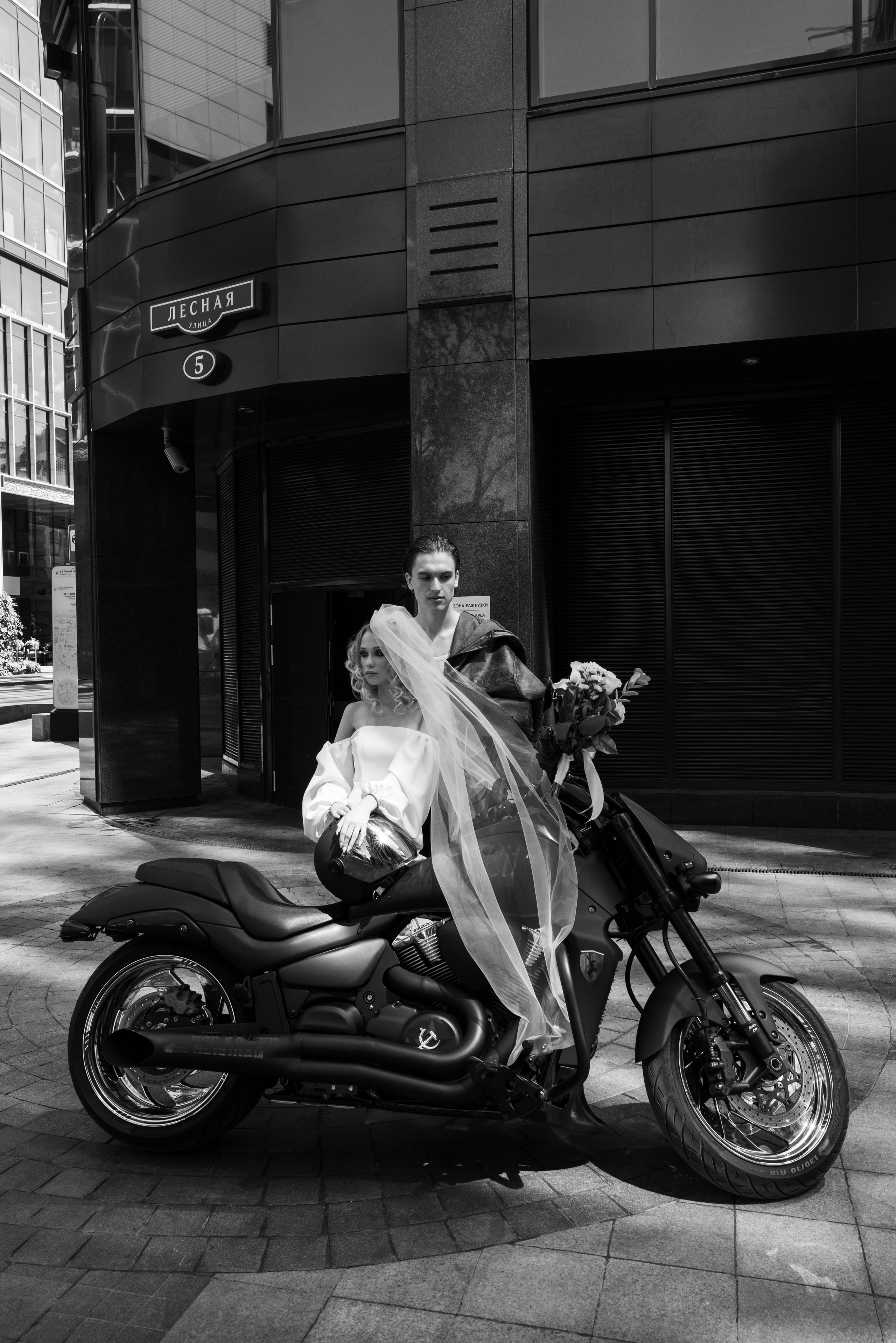 Фотография, мотоцикл, свадьба. Москва