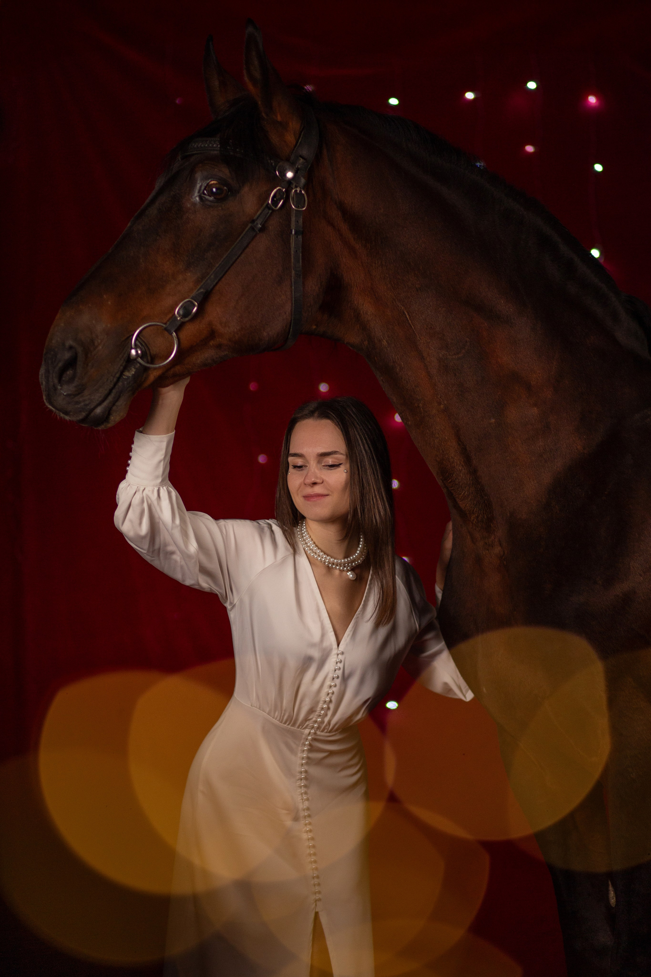 Фотосессия с лошадью в студии СПб