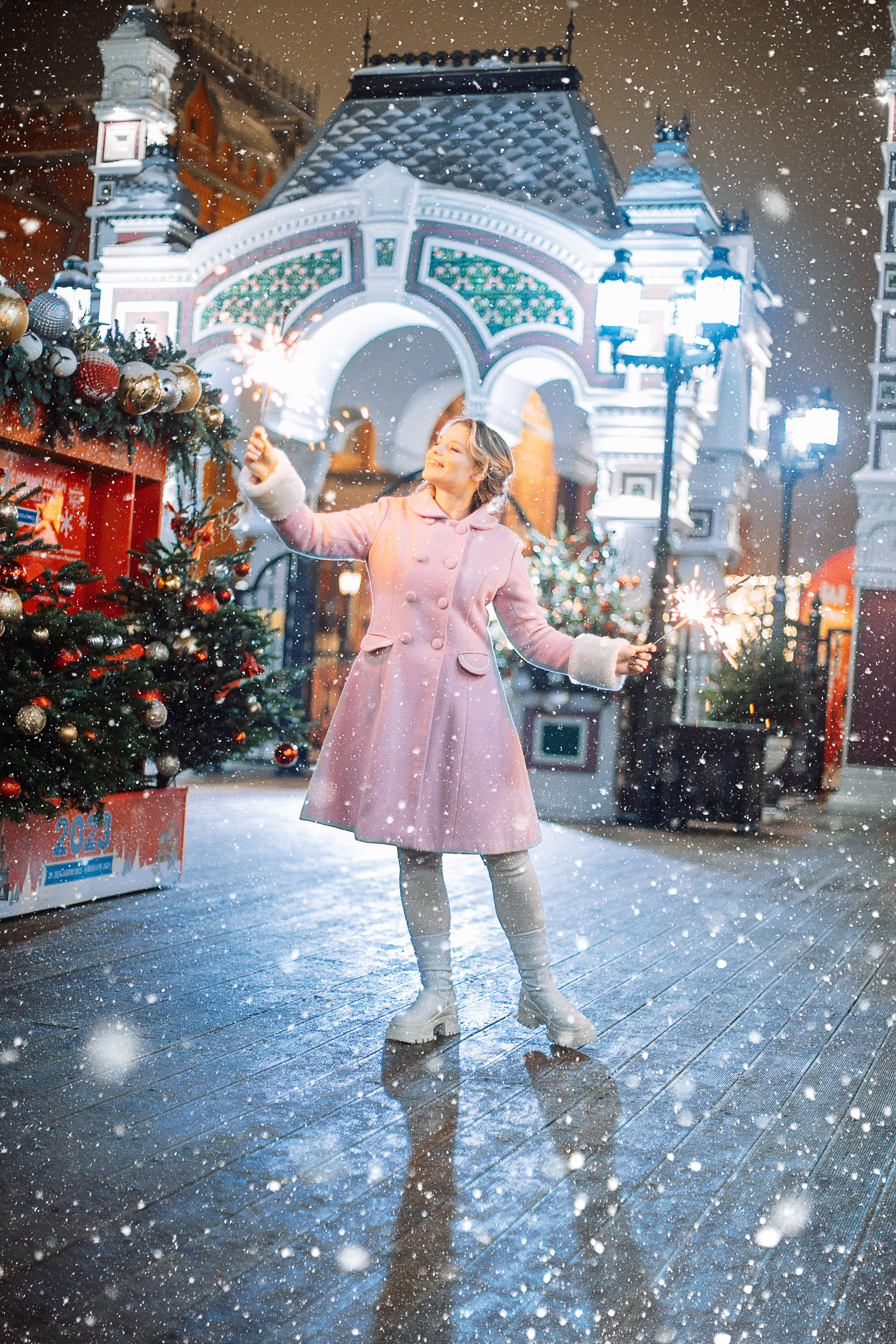 Новогодняя фотосессия в центре Москвы. Свадебный и Семейный фотограф в Москве и Сочи Таня Михей