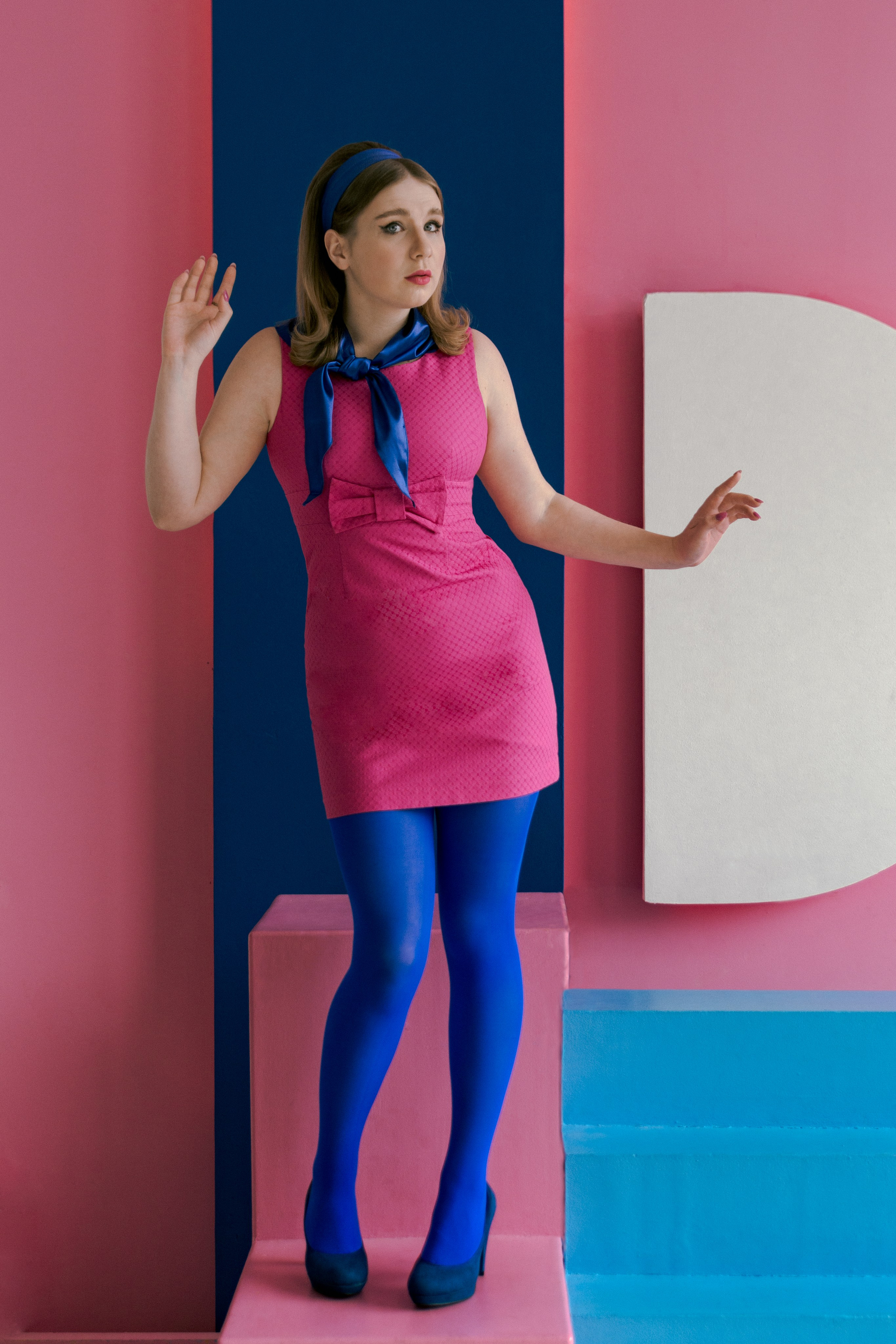 Розовое ретро платье. Фотограф в Москве и Щелково Люся Фоминых