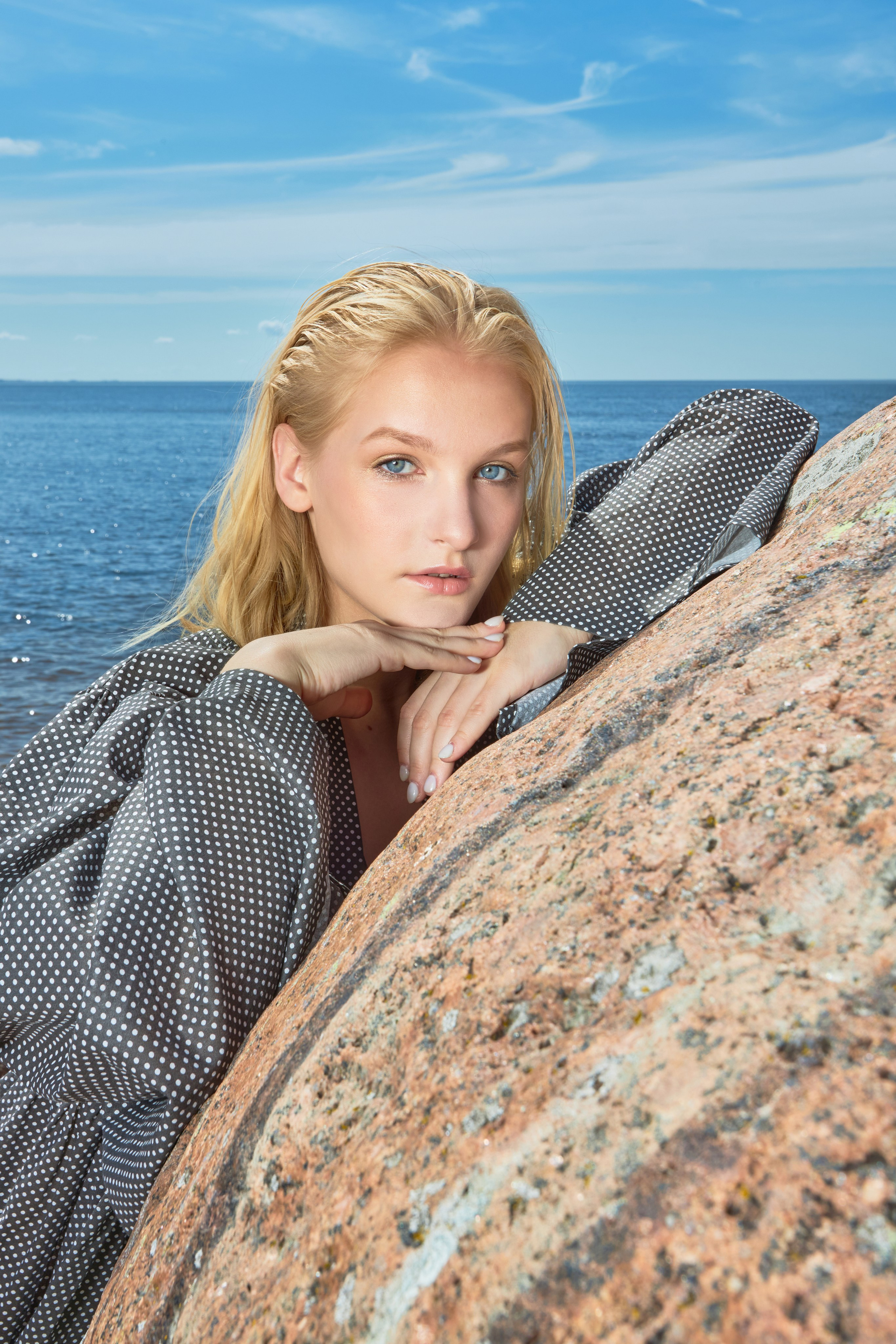 Съёмка на Финском заливе. Одежда из Санкт-Петербурга СИНИОКО