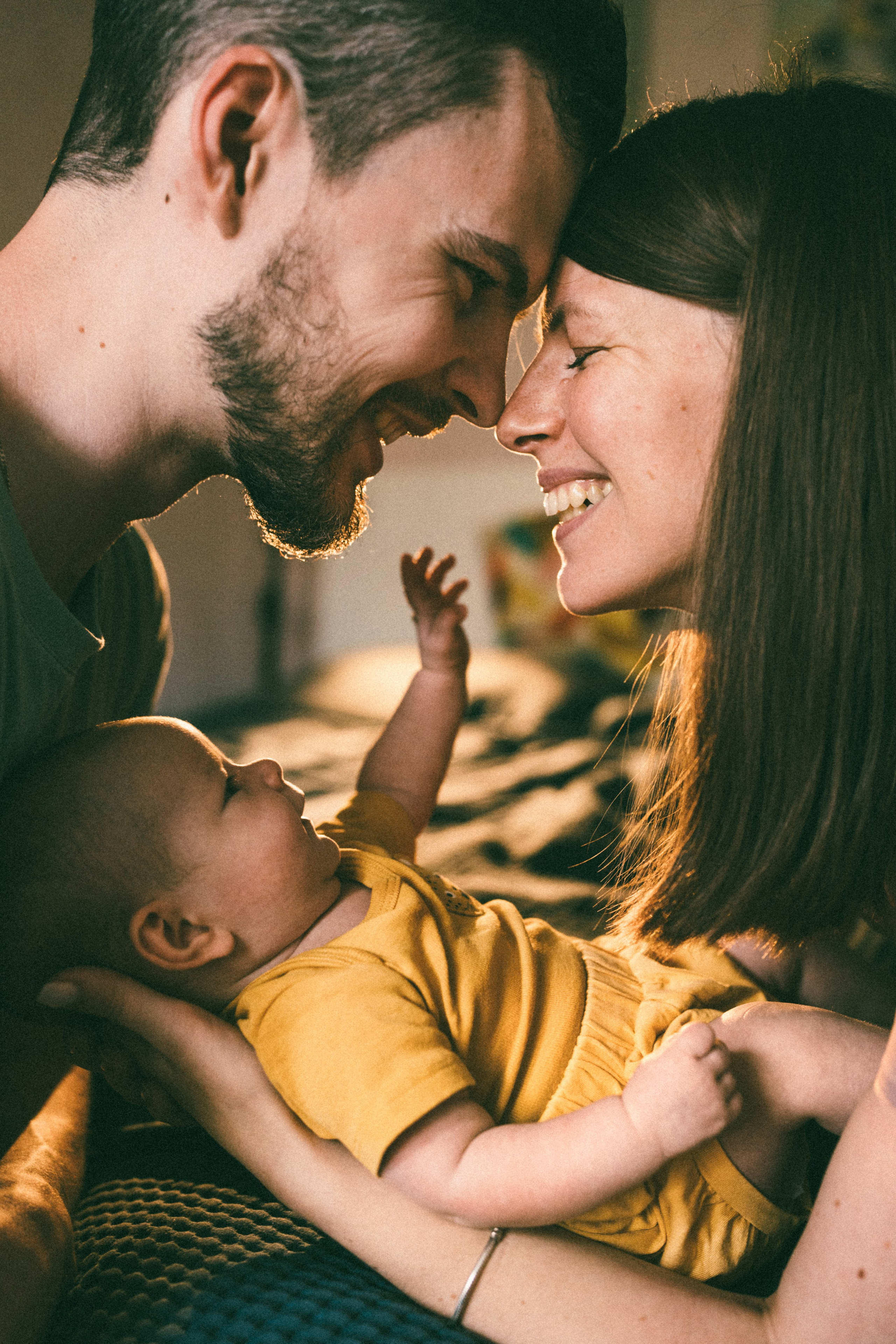 семейная фотосессия с новорожденным