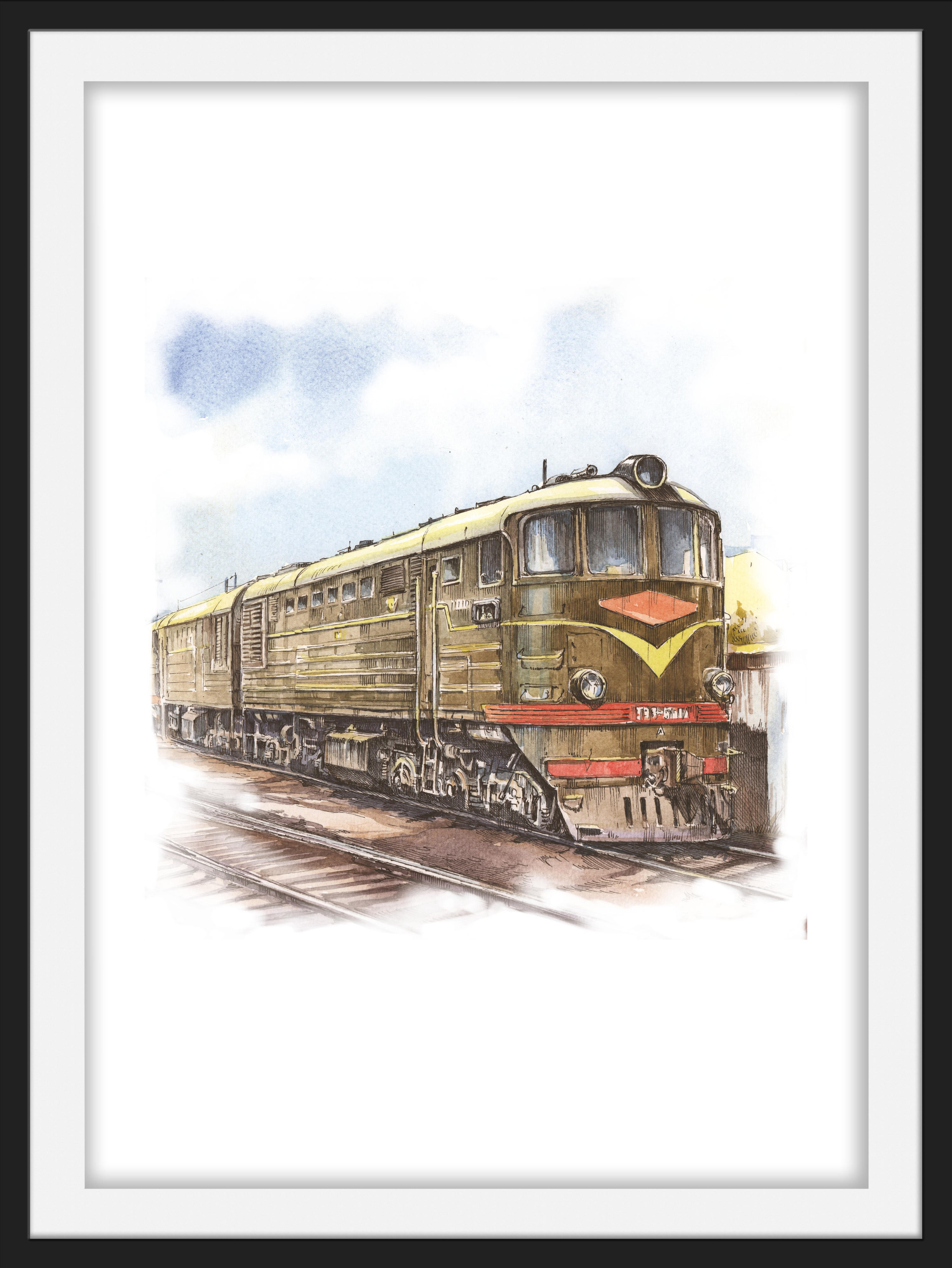 Магазин. Художник Александр Петрунин