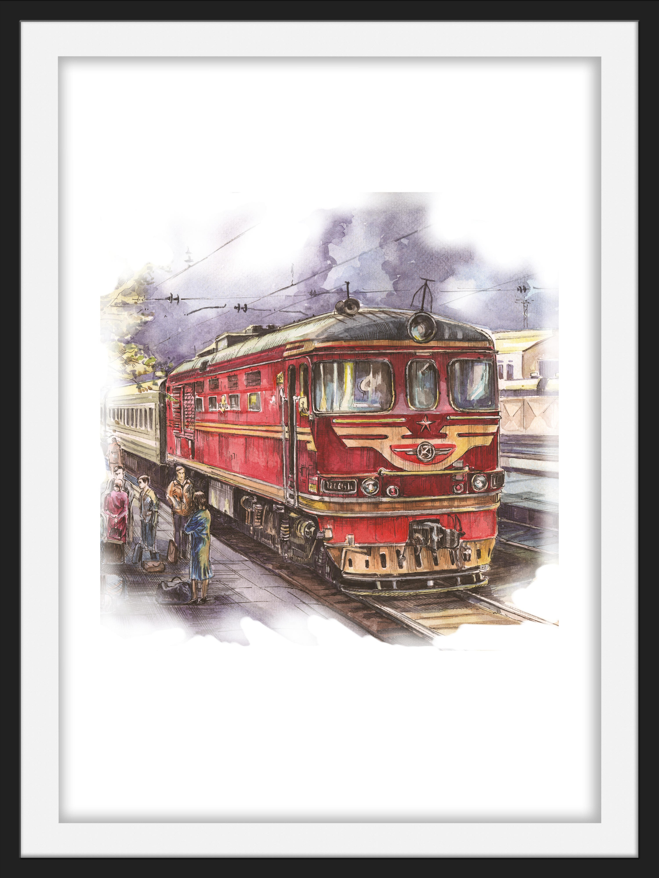 Магазин. Художник Александр Петрунин