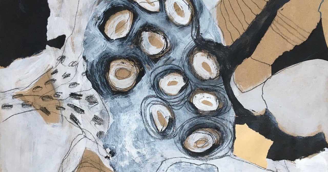 Collage, mixed media. Художник Даля Бучионите