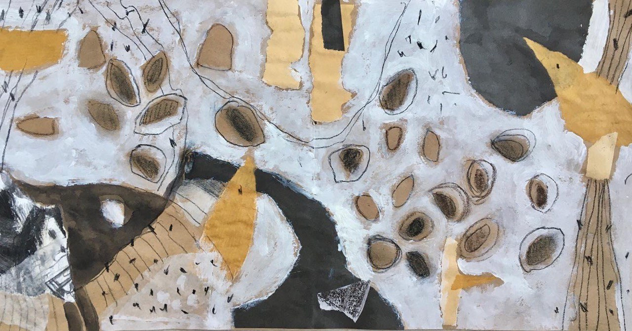 Collage, mixed media. Художник Даля Бучионите