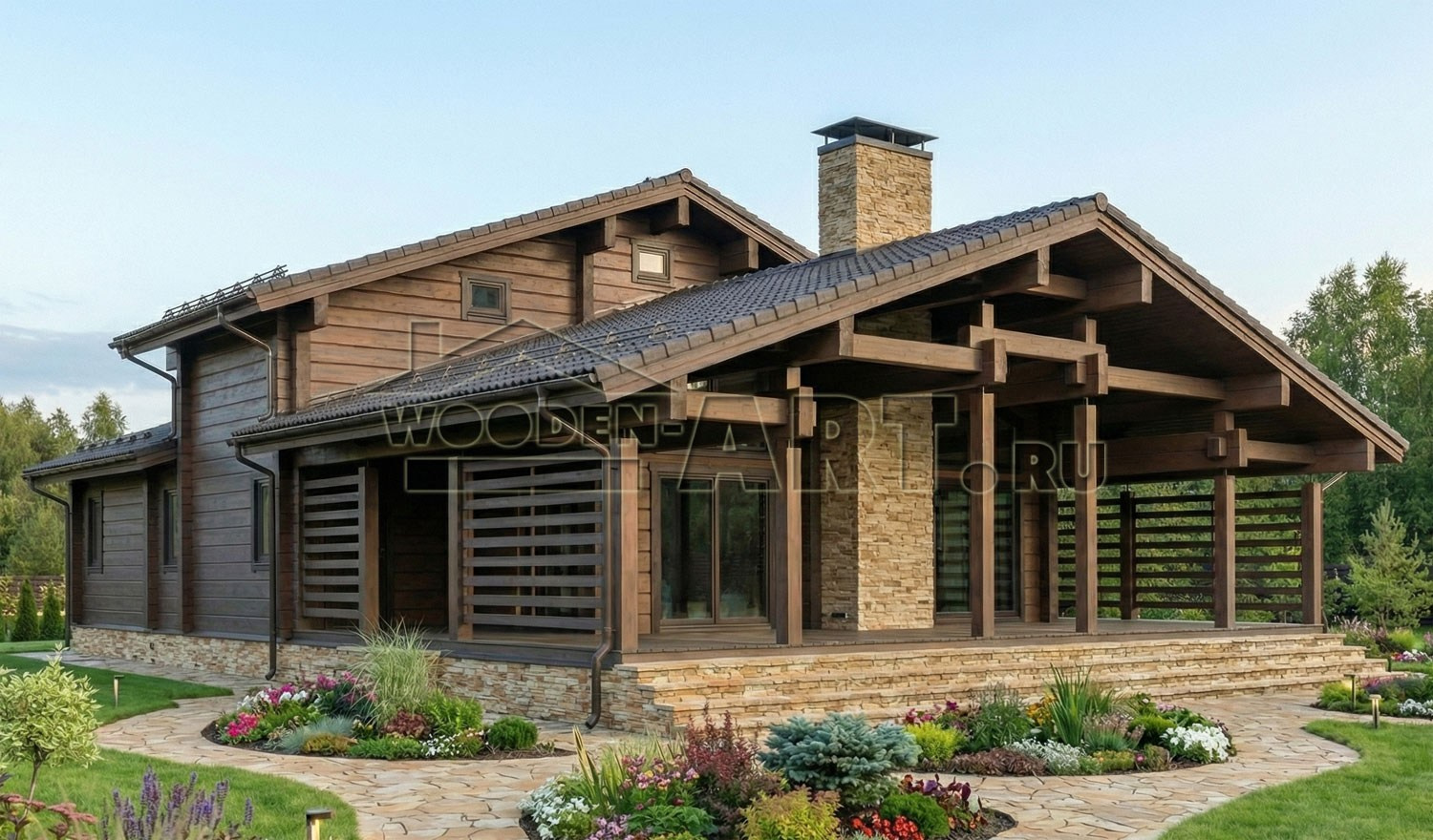 «Восход» 296 кв. м. Проекты деревянных домов. Архитектор Ольга Мальцева