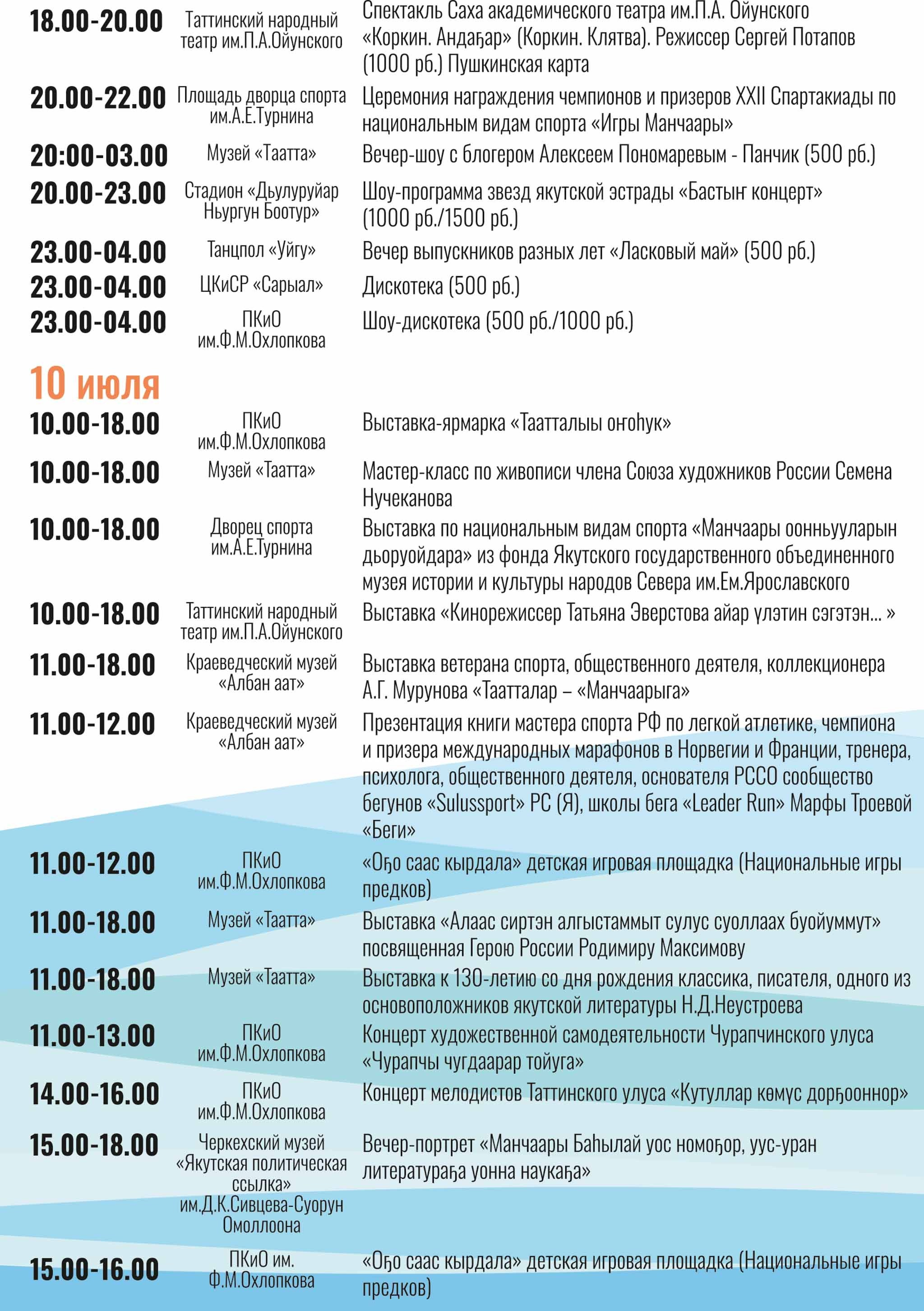 Расписание Игр Манчаары