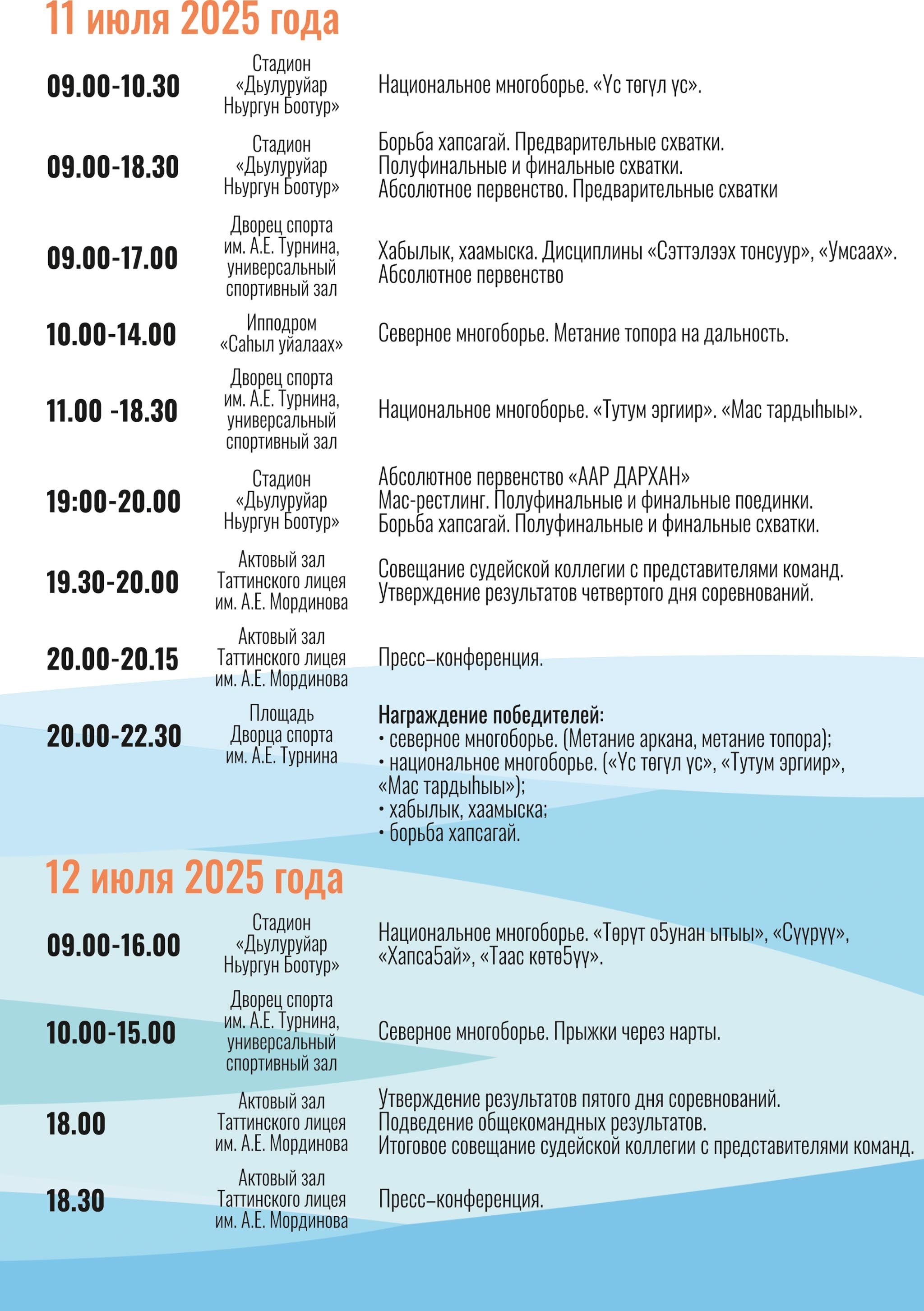 Расписание Игр Манчаары