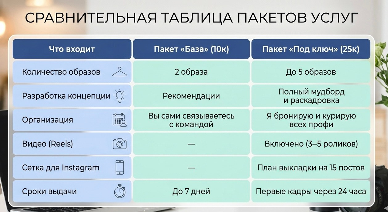 Прайс. Фотограф в Сочи Надежда Рымар