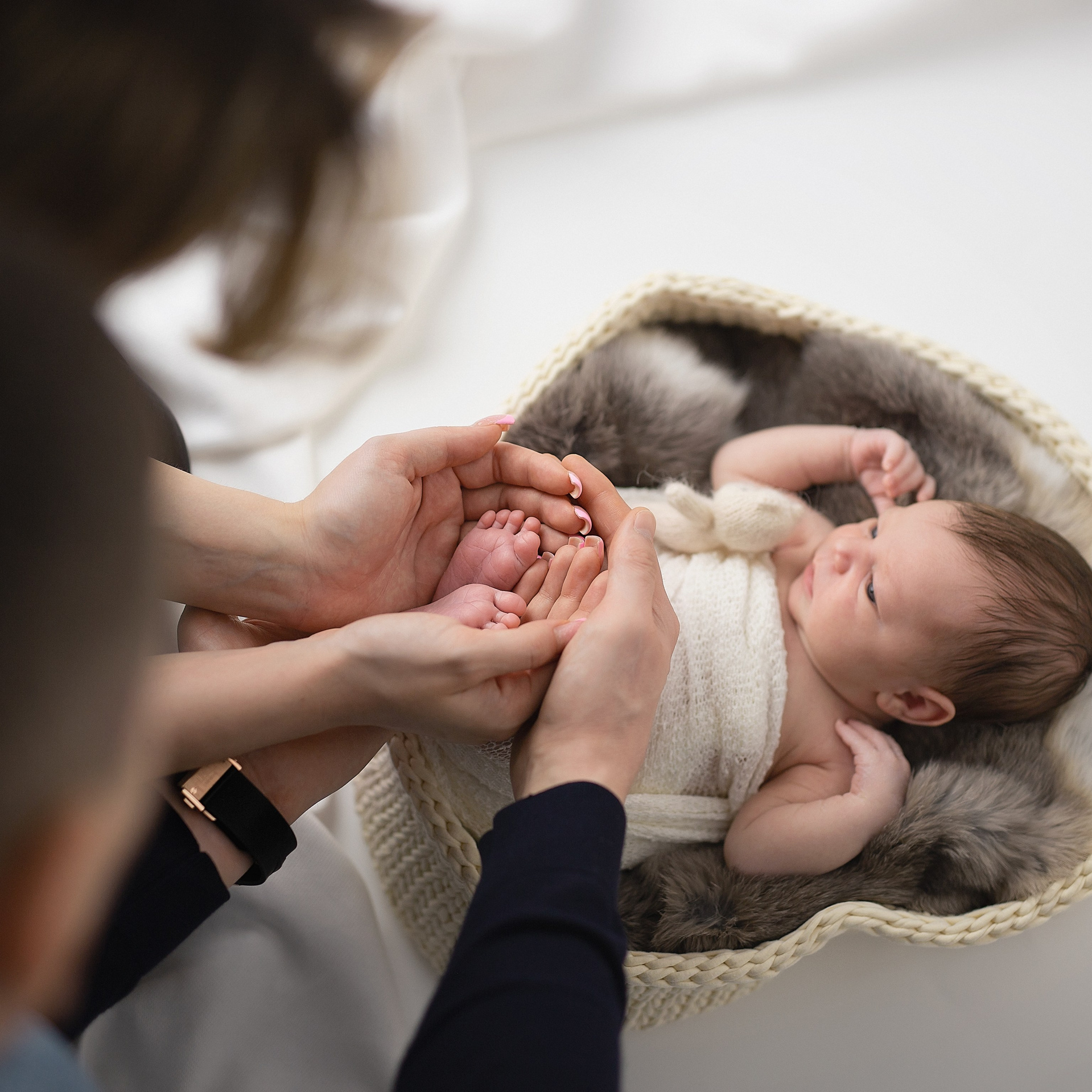 Фотосессия новорожденного с родителями в Перми