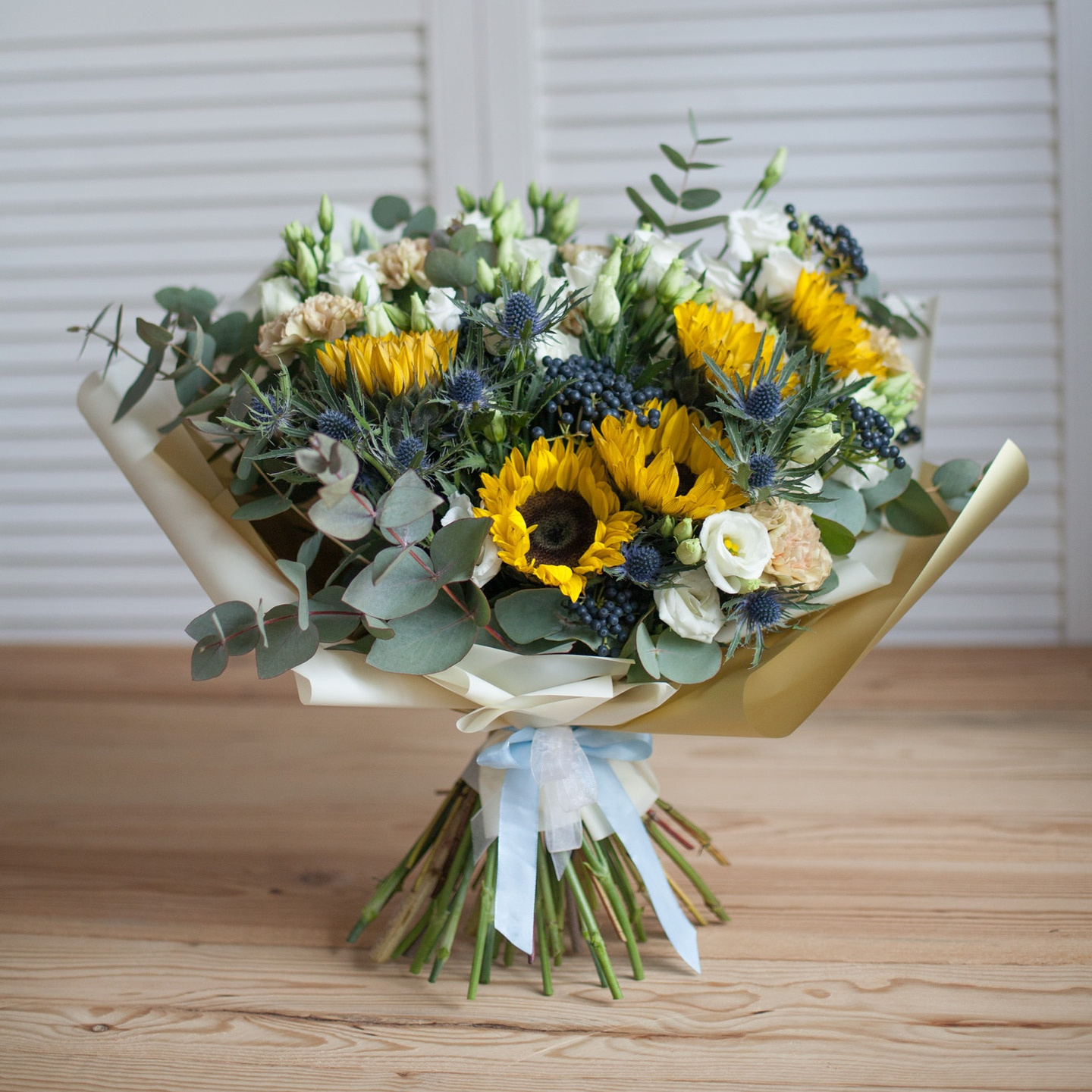 Букет с подсолнухами Флорист Маргарита Гладкова