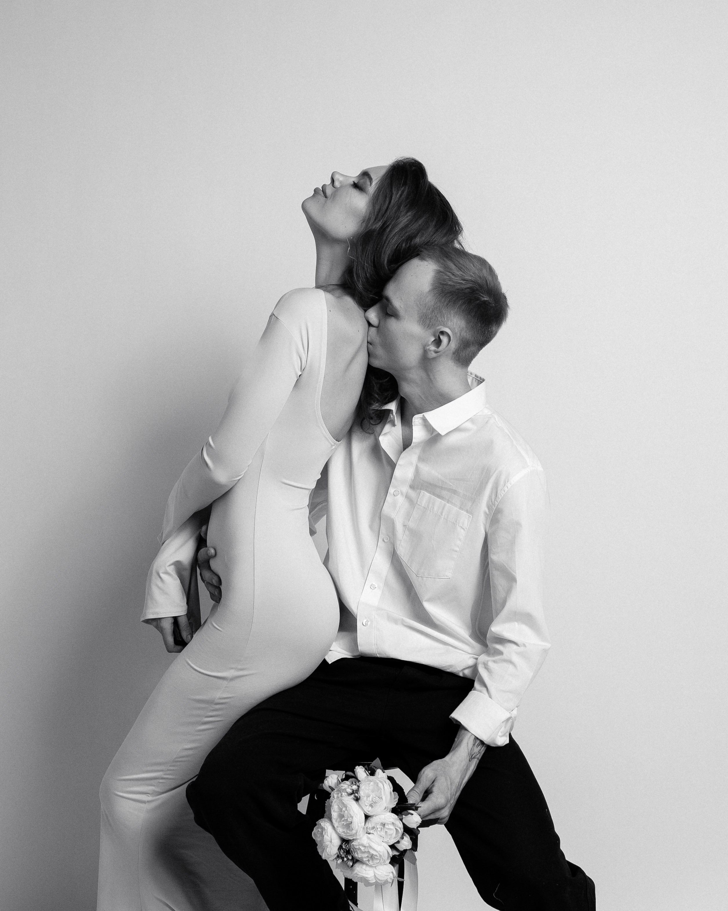 Первые совместные фото мужа и жены в студии