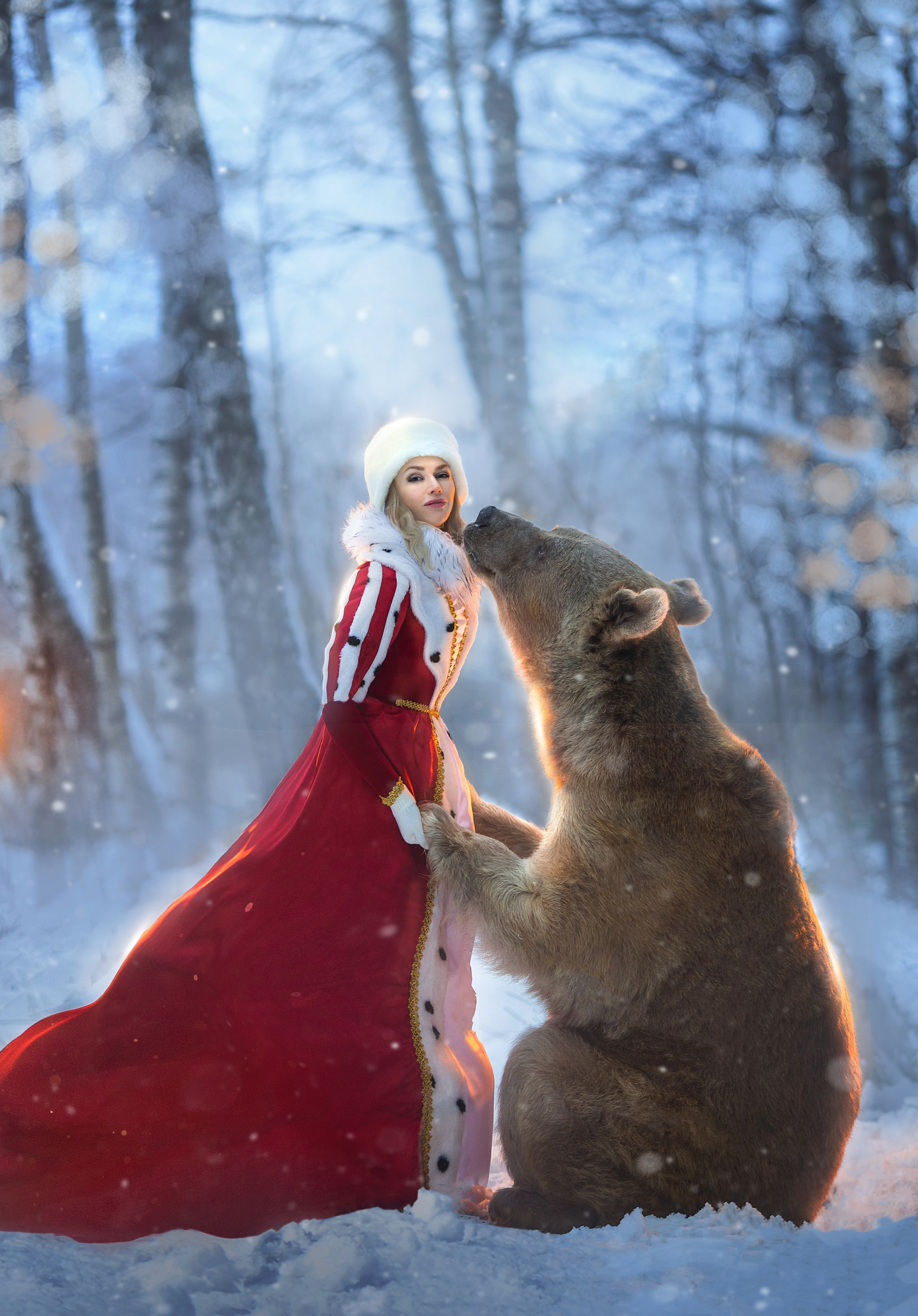 Фотосессия с медведем. Фотограф Лия Милк | Москва, Подмосковье