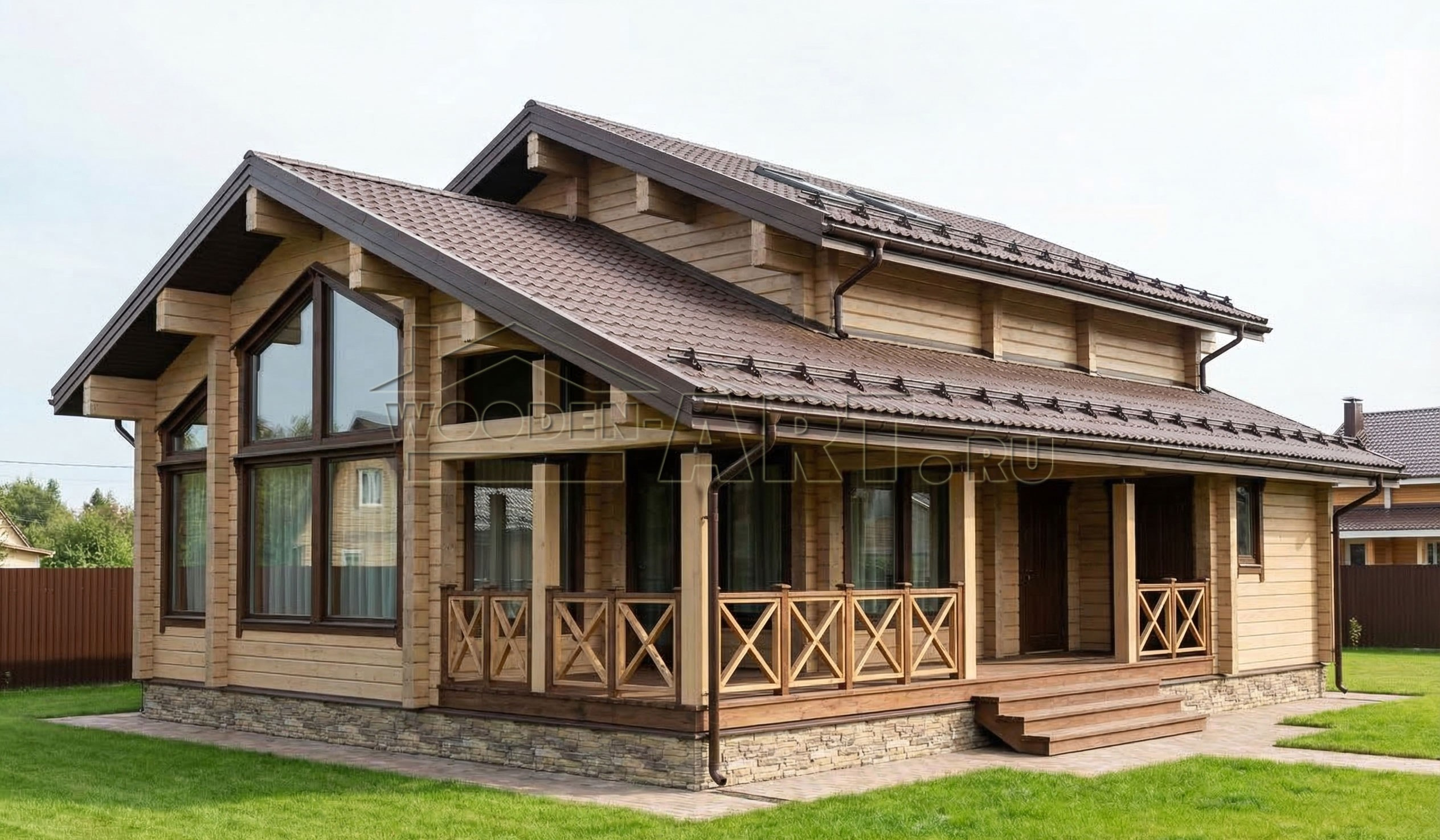 «Сосновый бор» 221 кв. м. Проекты деревянных домов. Архитектор Ольга Мальцева