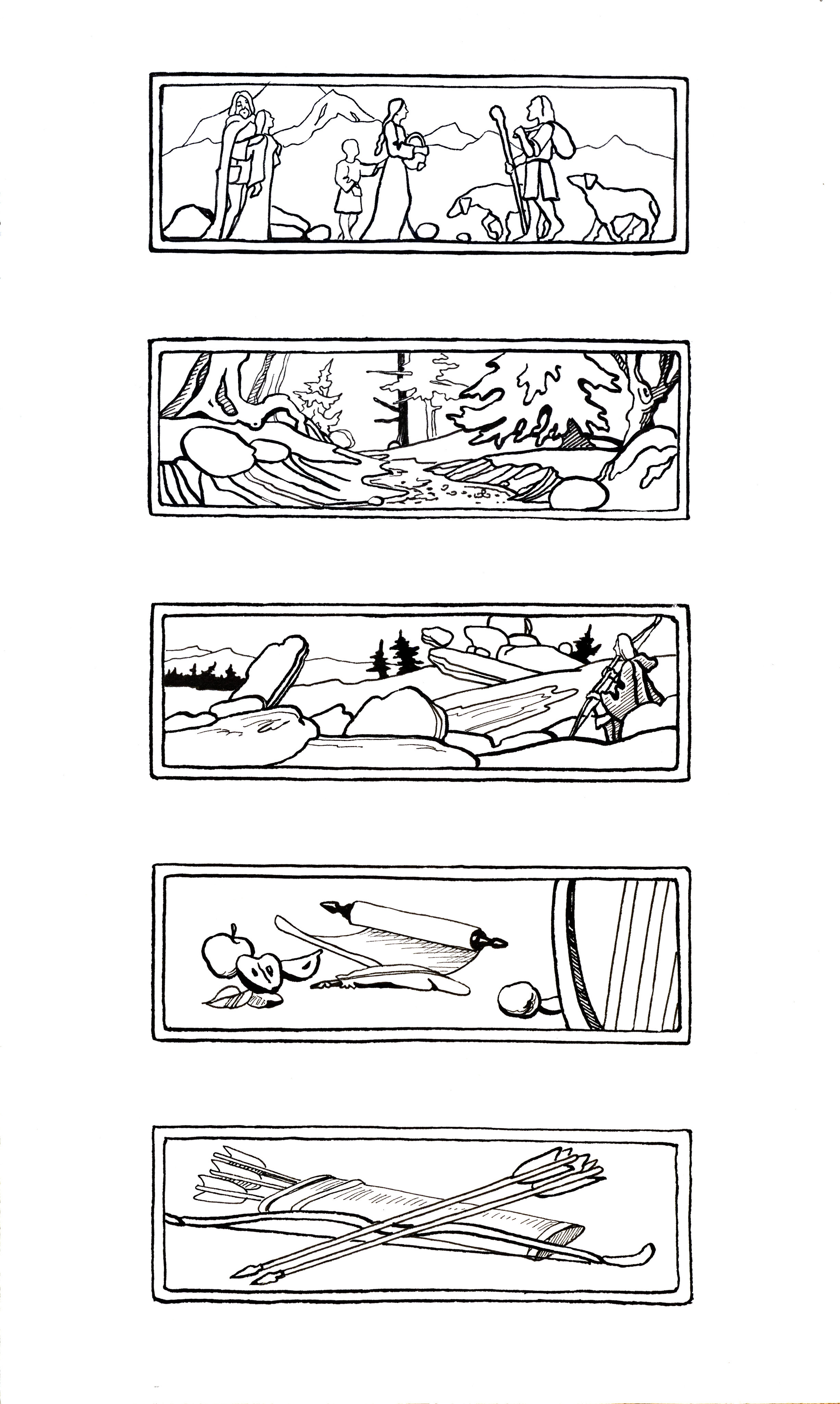 Иллюстрации к роману «Эльф среди людей». Картины — акварельная живопись и графика. Готовые картины и работы на