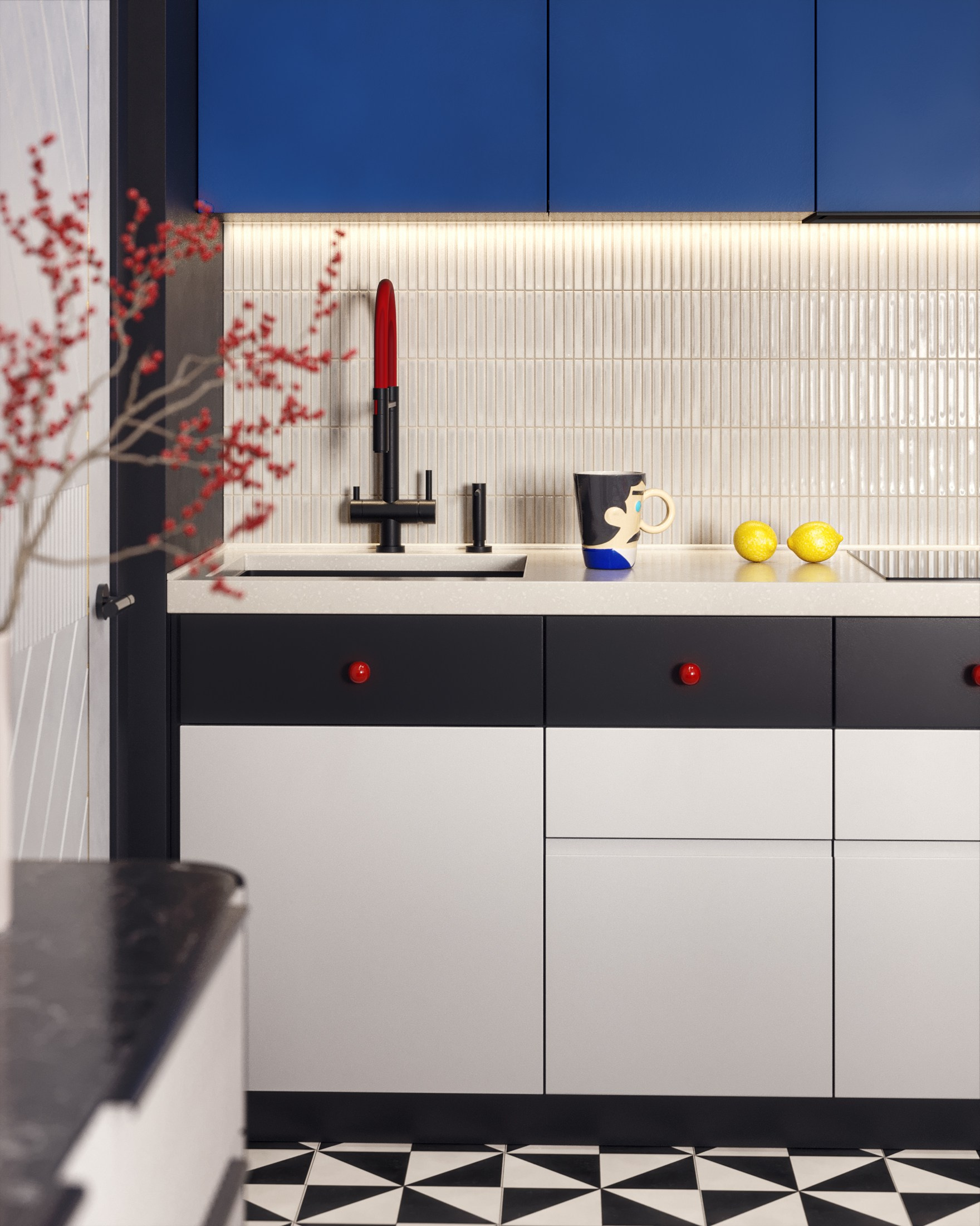 3D visualization of a small apartment for TADstudio. 3D visualization for architects and designers