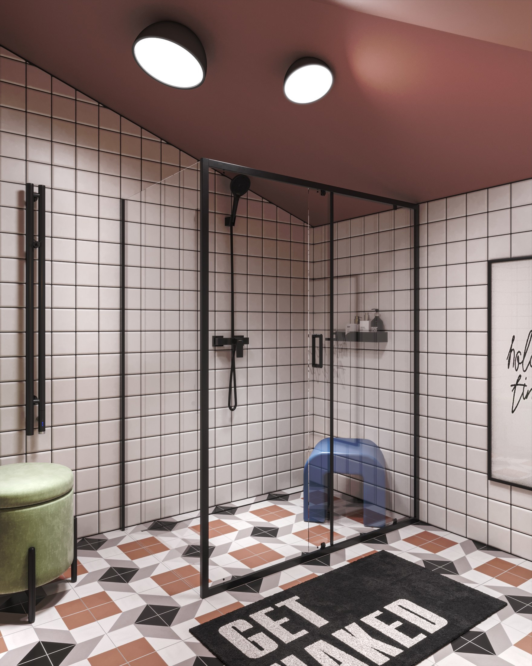 3D visualization of a small apartment for TADstudio #2. 3D visualization for architects and designers