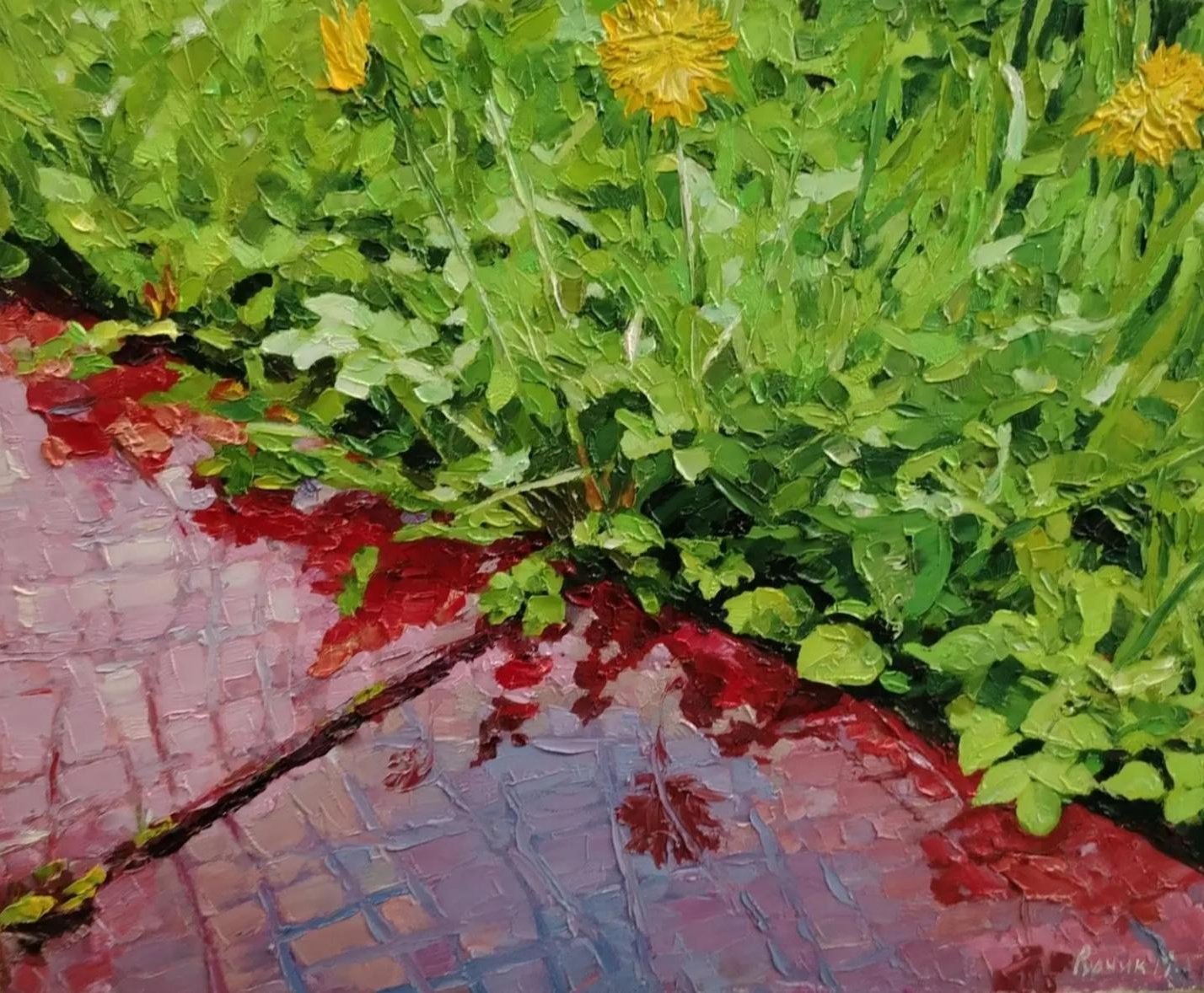 Пейзаж, поле, цветы, букет, девочка