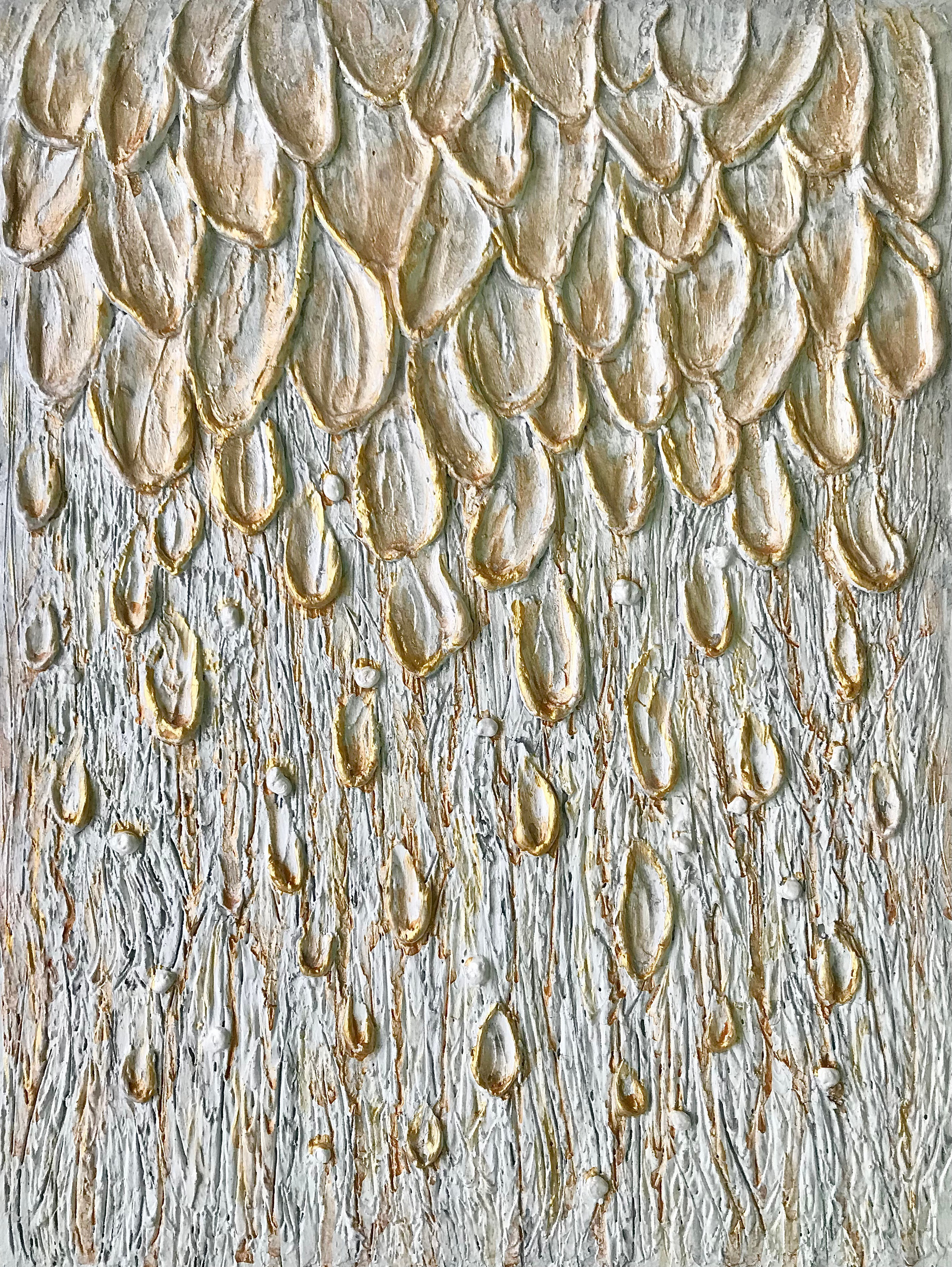 изобилие фактурная бело-золотая интерьерная стильная купить