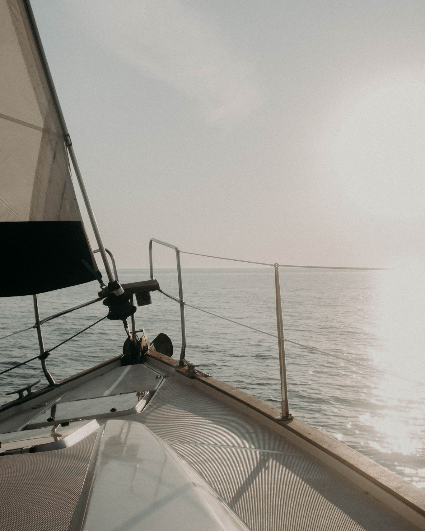 Фотоснимок с яхты спокойного моря