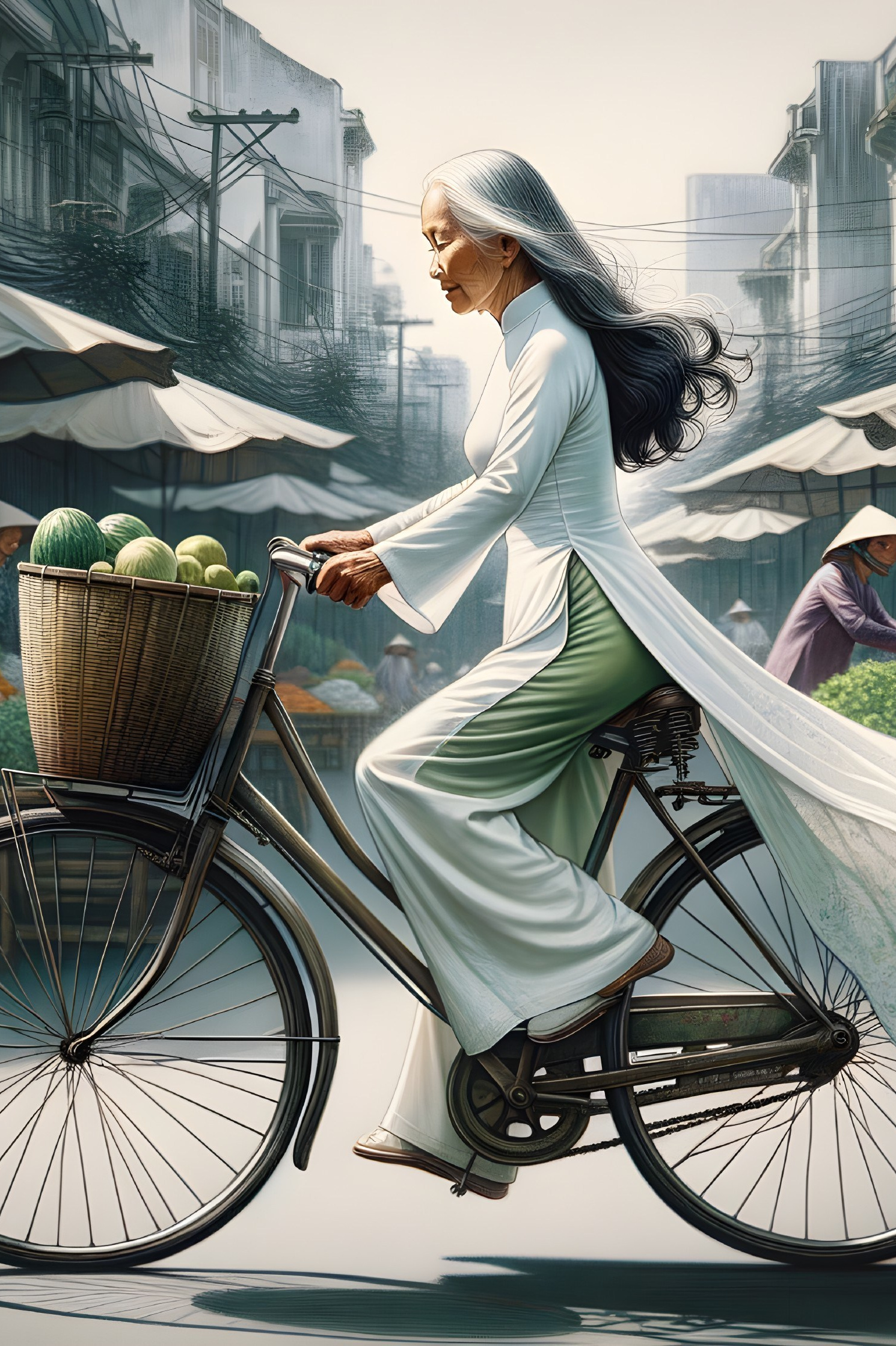 Vietnamese traditional women's costume Ao Dai