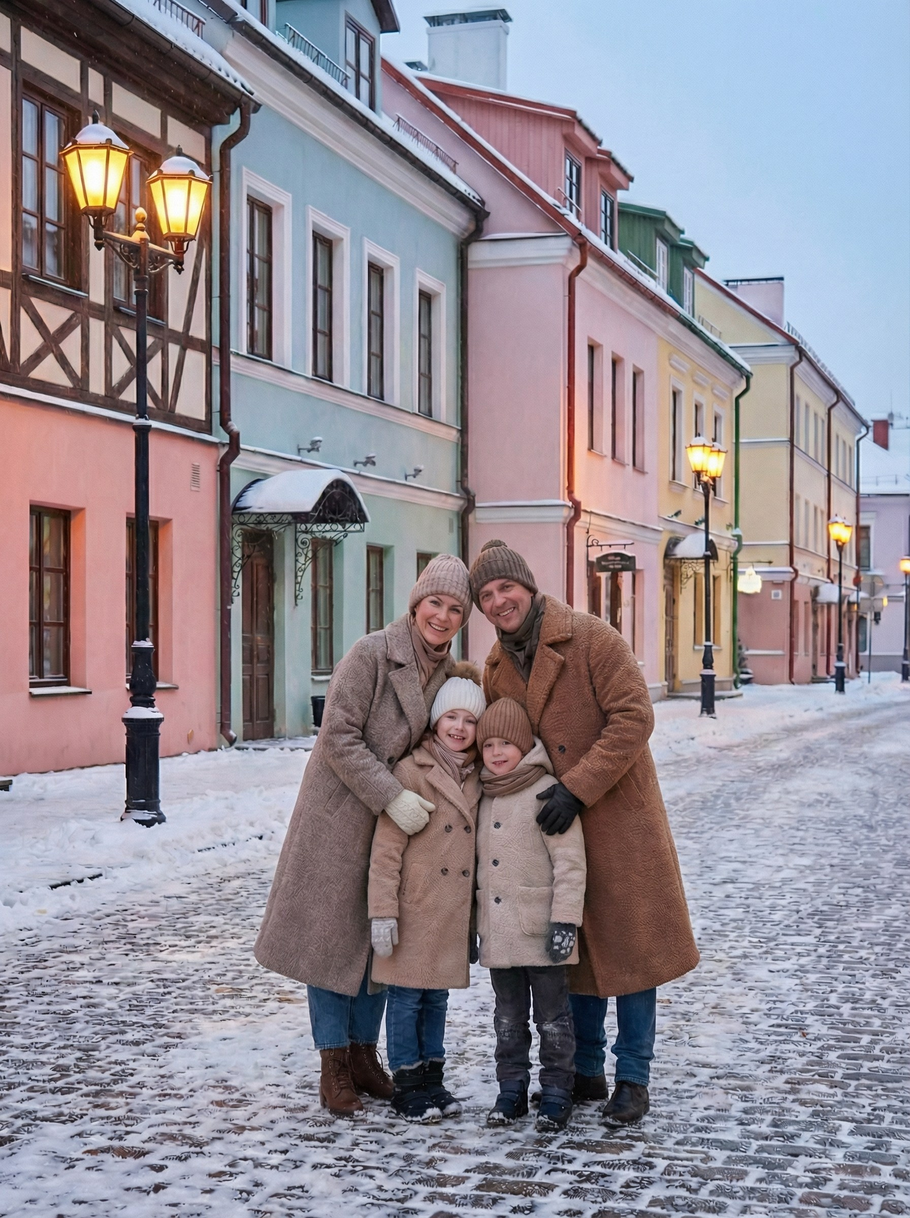 Зимняя семейная фотосессия на Немиге, Минск