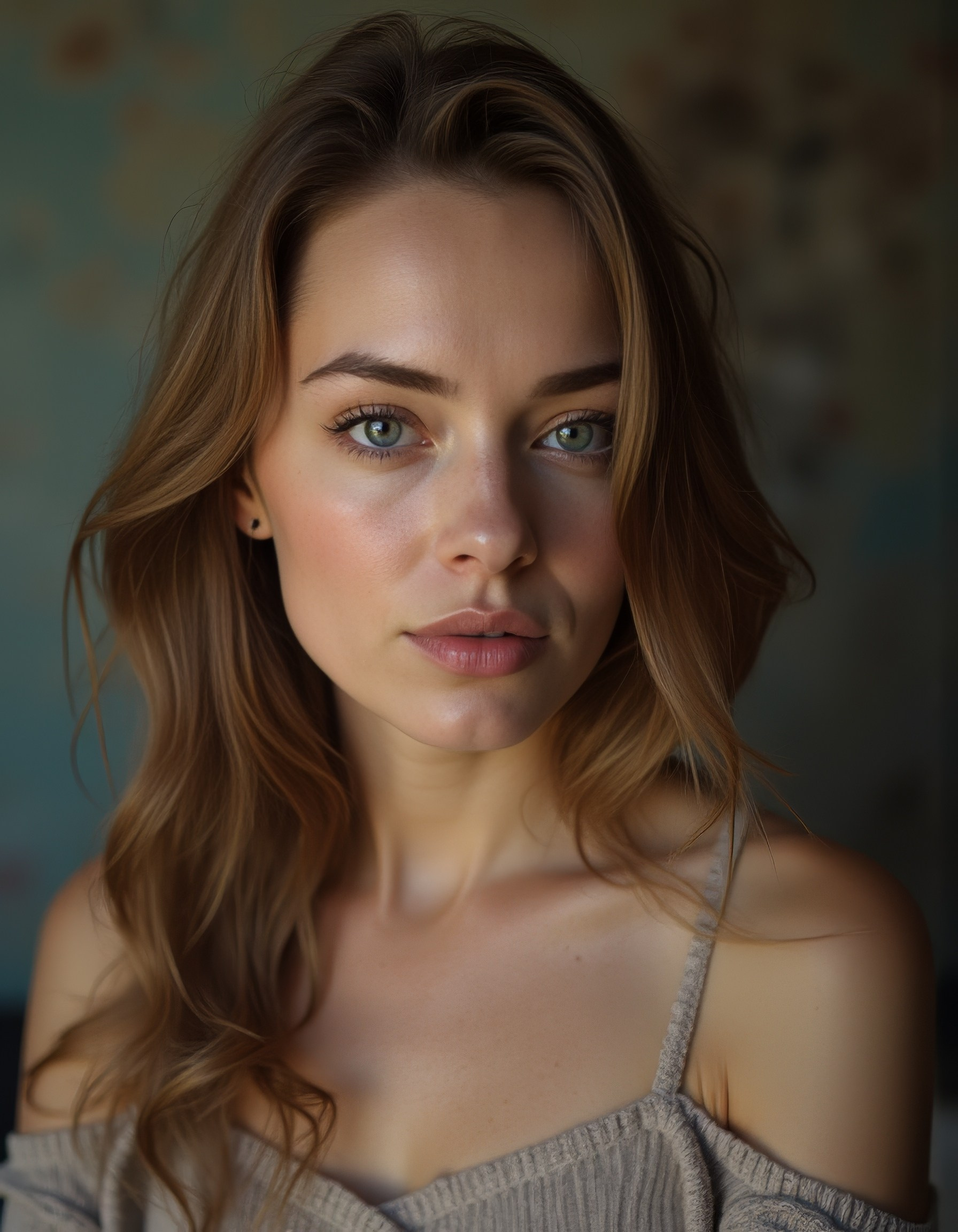 Портрет девушки, сгенерированный в нейросети flux и масштабированный с помощью Topaz Photo AI