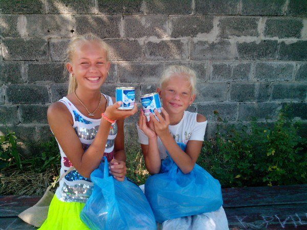 22 августа около 50 донецких детей получили гуманитарную помощь. Пища для Жизни