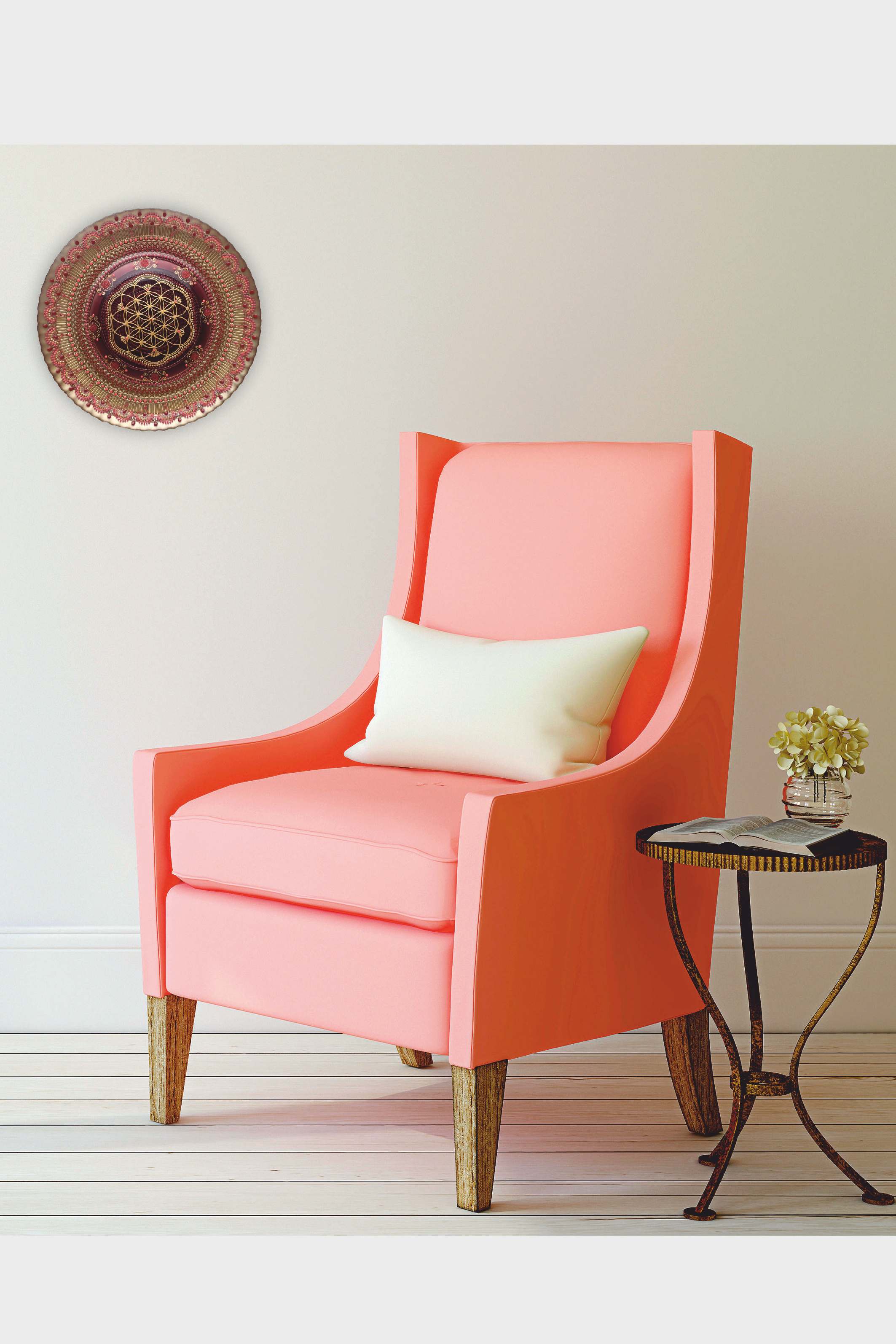 МАГАЗИН — «Мелодия любви» Мандала бордовая на тарелочке. Свет Мандал Светланы Филимоновой