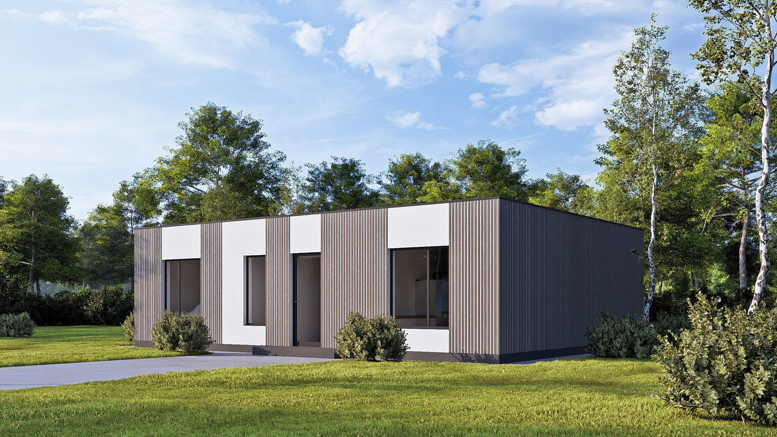 Рендер дома серии Микеле от ГК "БыстроДом"