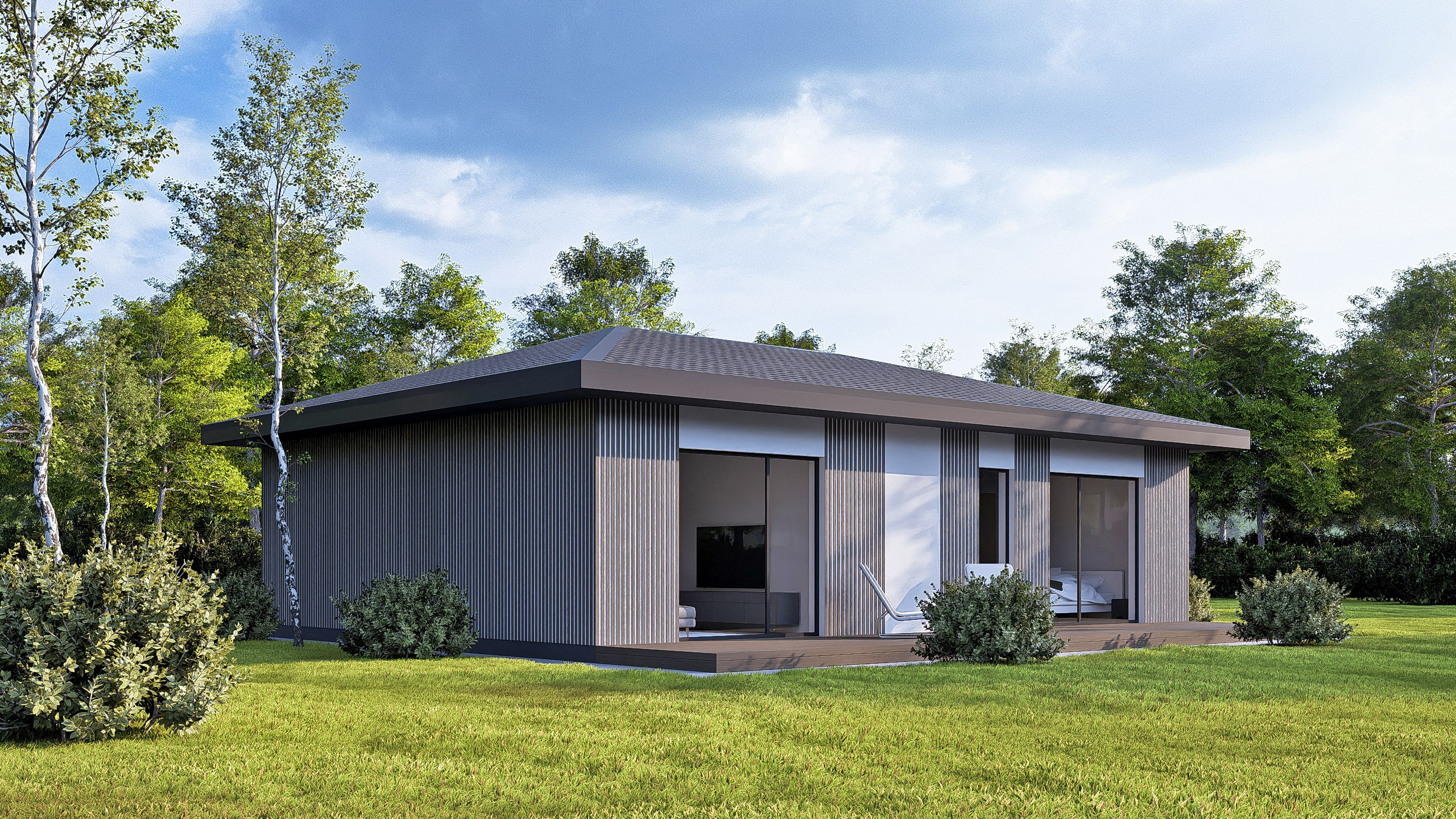 Быстромонтируемый дом серии "КомбиДом" от ГК "БыстроДом"