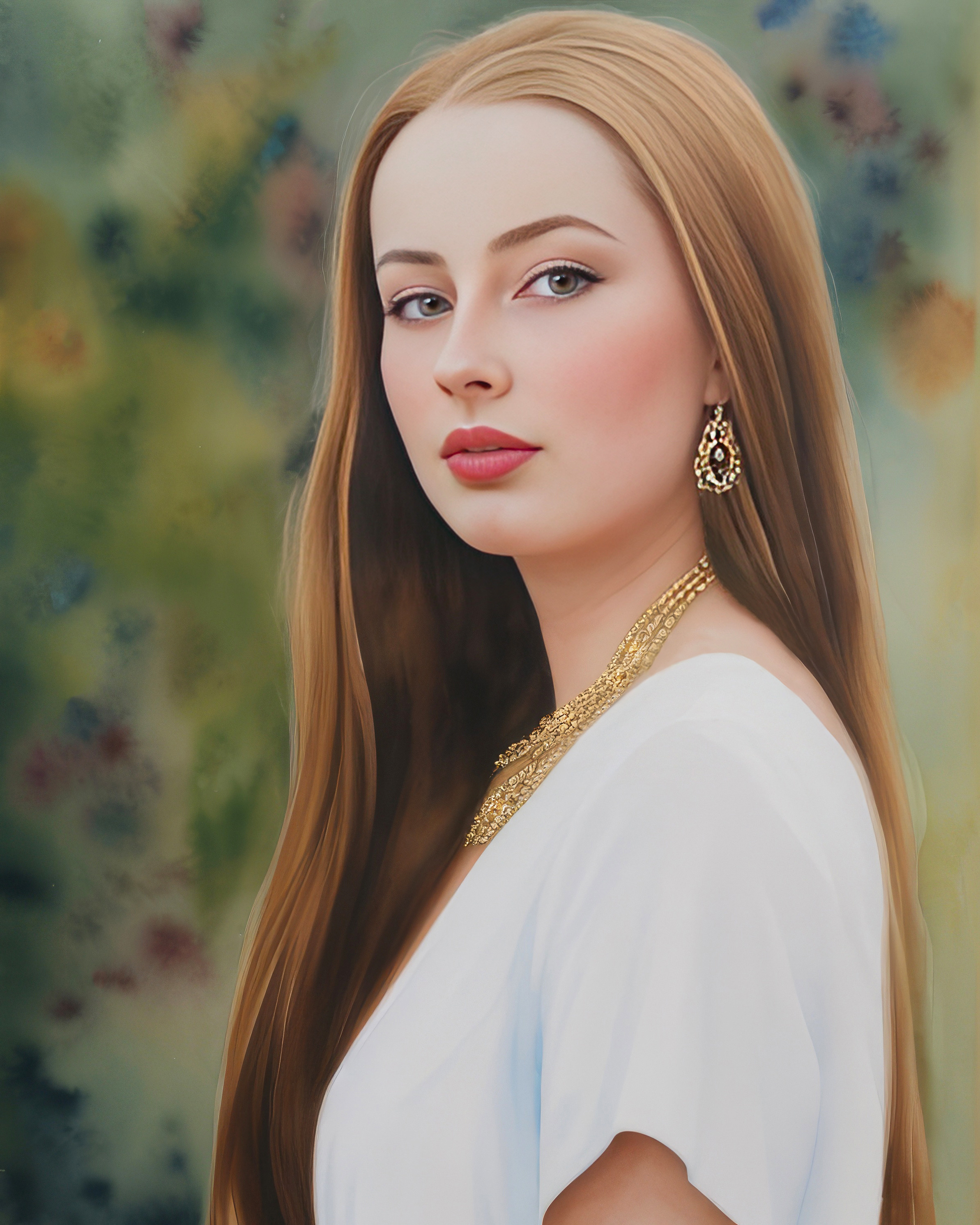 акварельный нейро портрет