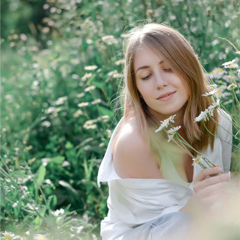 Фотосессия в ромашках