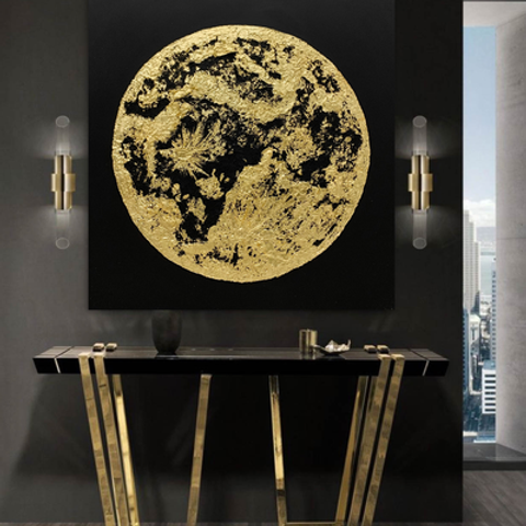 GOLDEN MOON 18.500 RUB. Купить premium art, интерьерные картины в интернет-магазине MONA