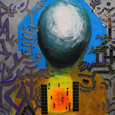 Двое 2024, холст 80×40 см. IZTENI ART