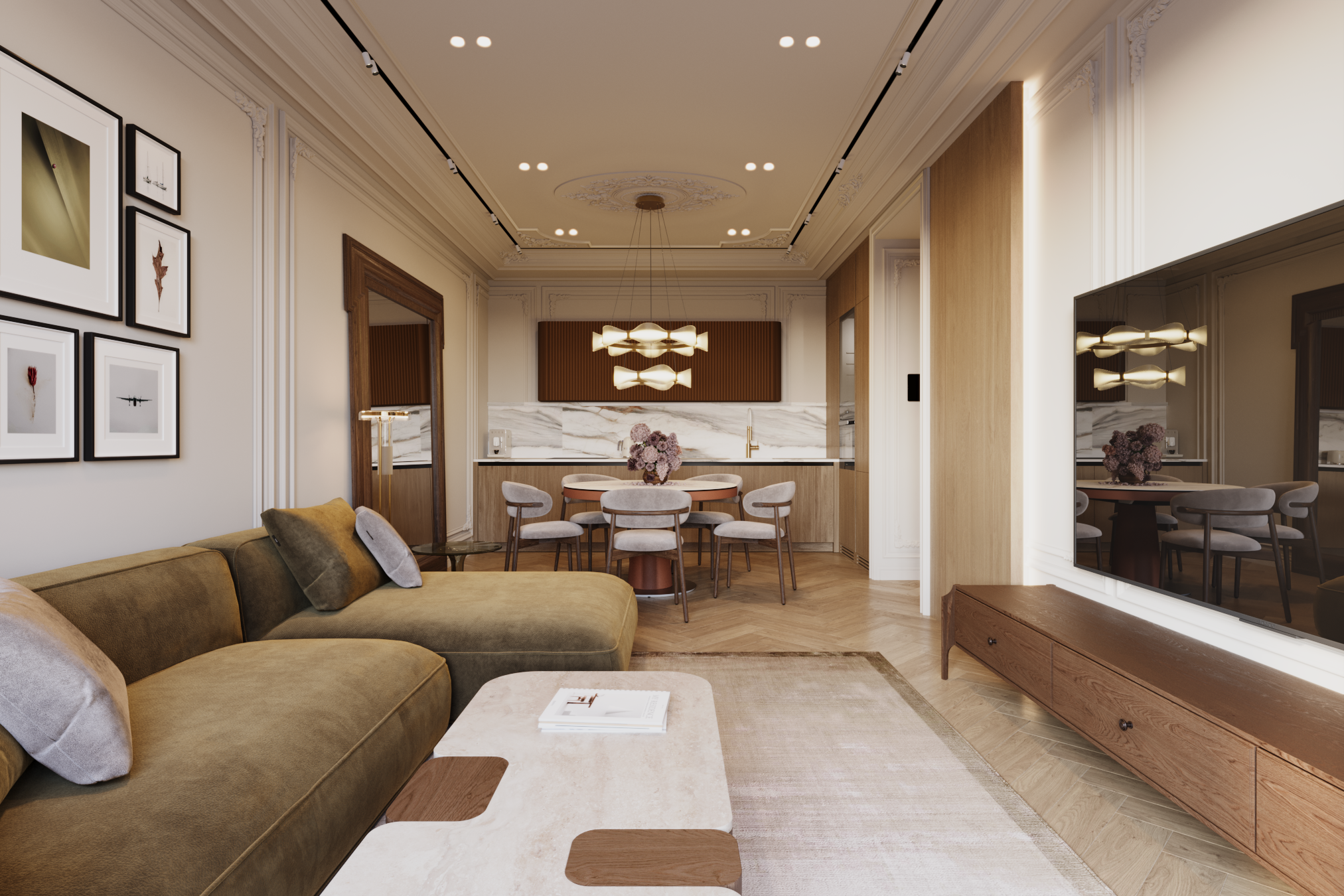 АППАРТАМЕНТЫ «ОЛИМП» / квартира, 105 м². Rezells Architects — студия дизайна жилых и коммерческих интерьеров