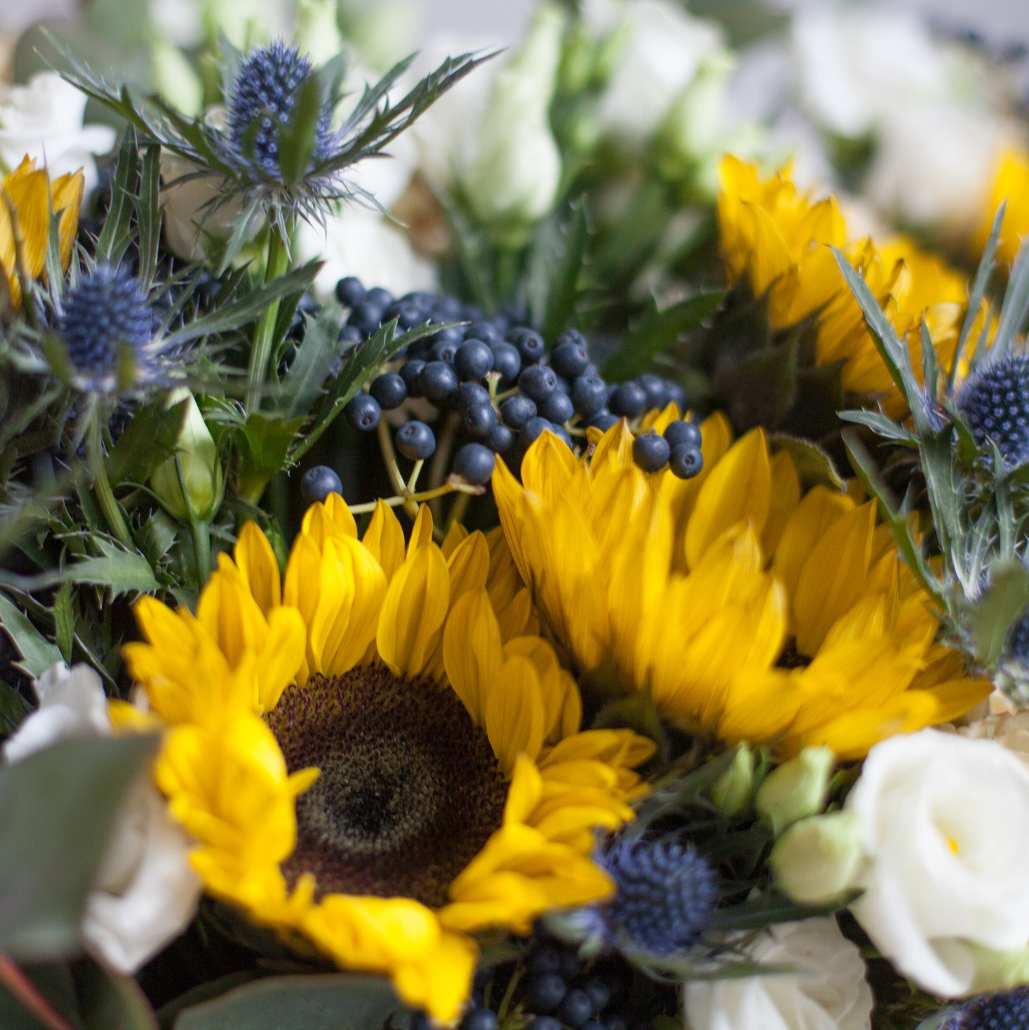 Букет с подсолнухами. Флорист Маргарита Гладкова