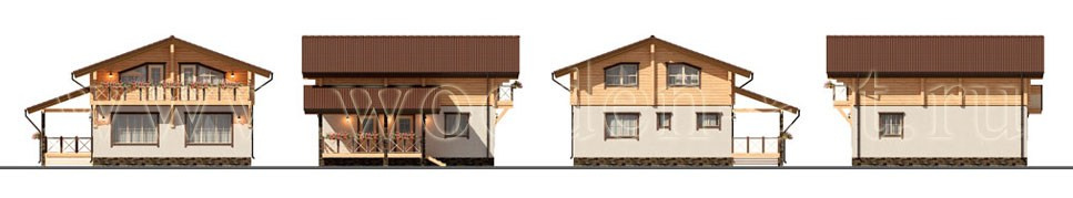 «Шале» 208 кв. м. Проекты деревянных домов