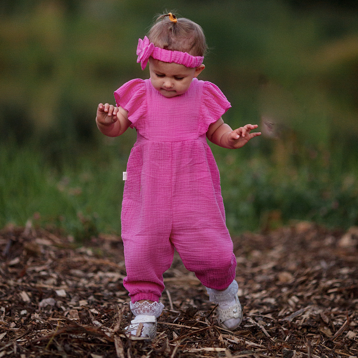 020 Комбинезон с воланами. Эко-одежда для детей