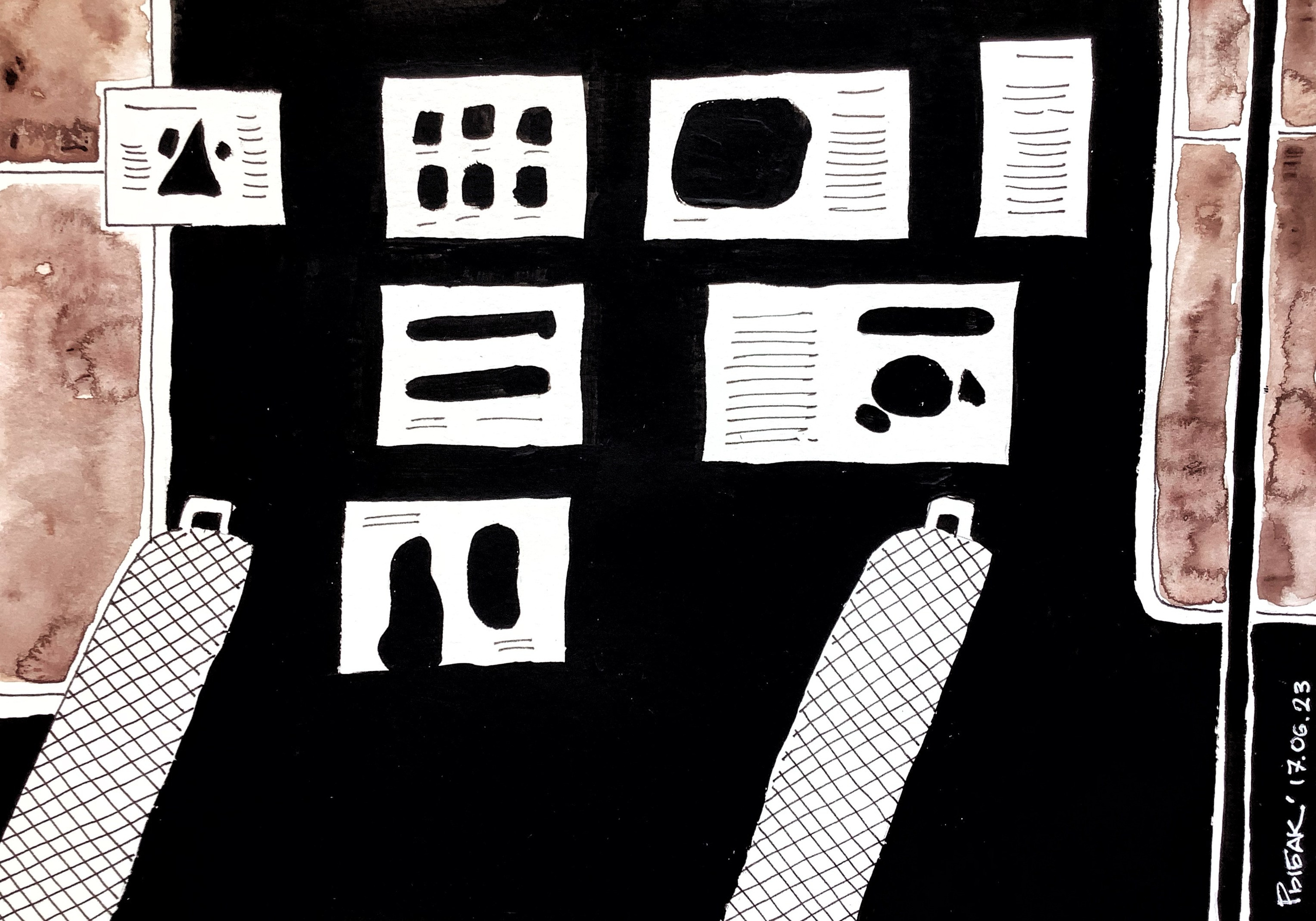 Серия Транспортная Автобусно-таксишная. Художник Рыбак Николай