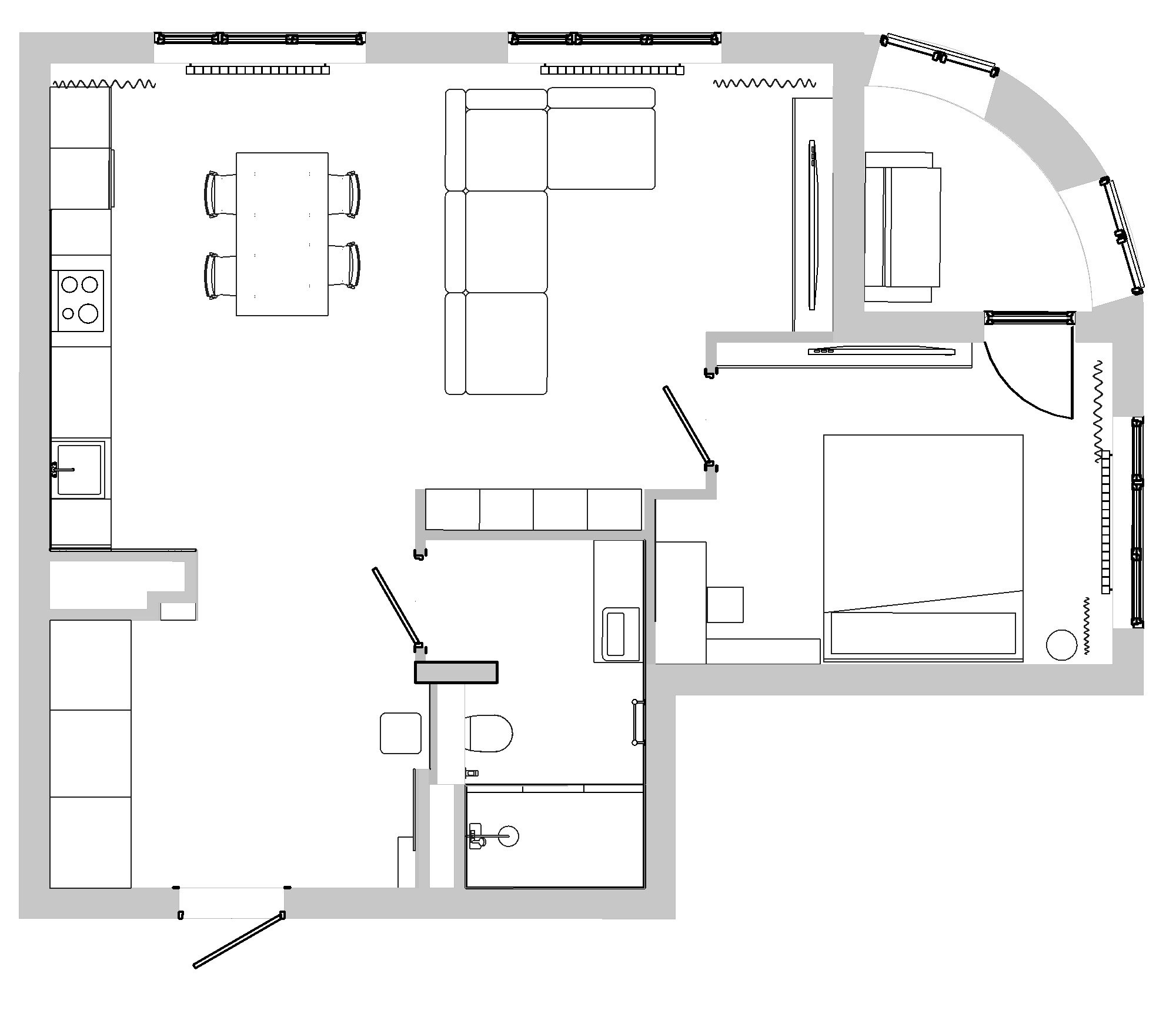 Дизайн квартиры «Savin family» для сдачи в аренду в Казани. Студия дизайна интерьера «Строчка» | Москва, Санкт-Петербург, Самара, Казань, Тольятти, Ульяновск и другие города России