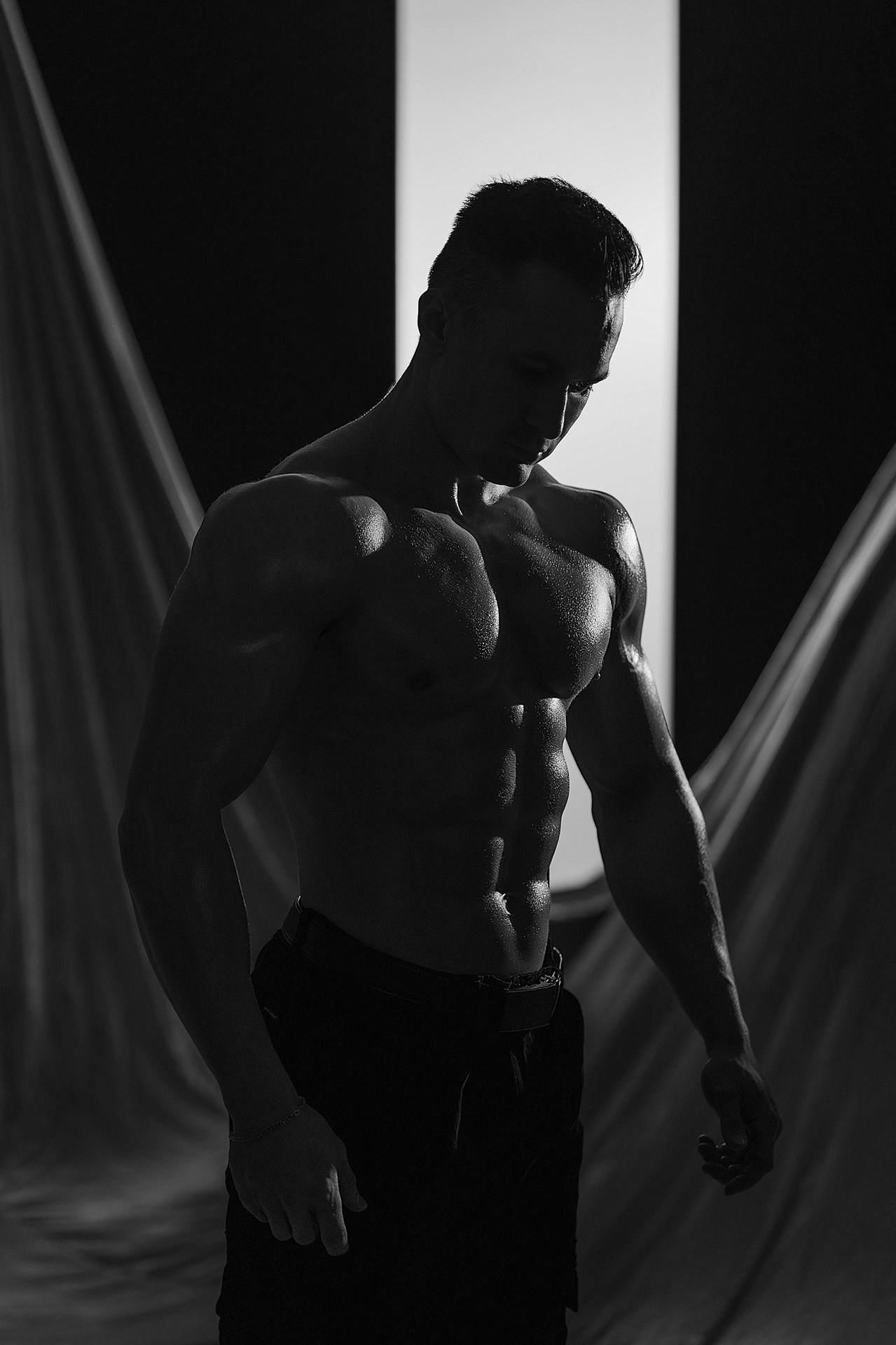 Мужской портрет, бодибилдер, чемпион Свердловской области