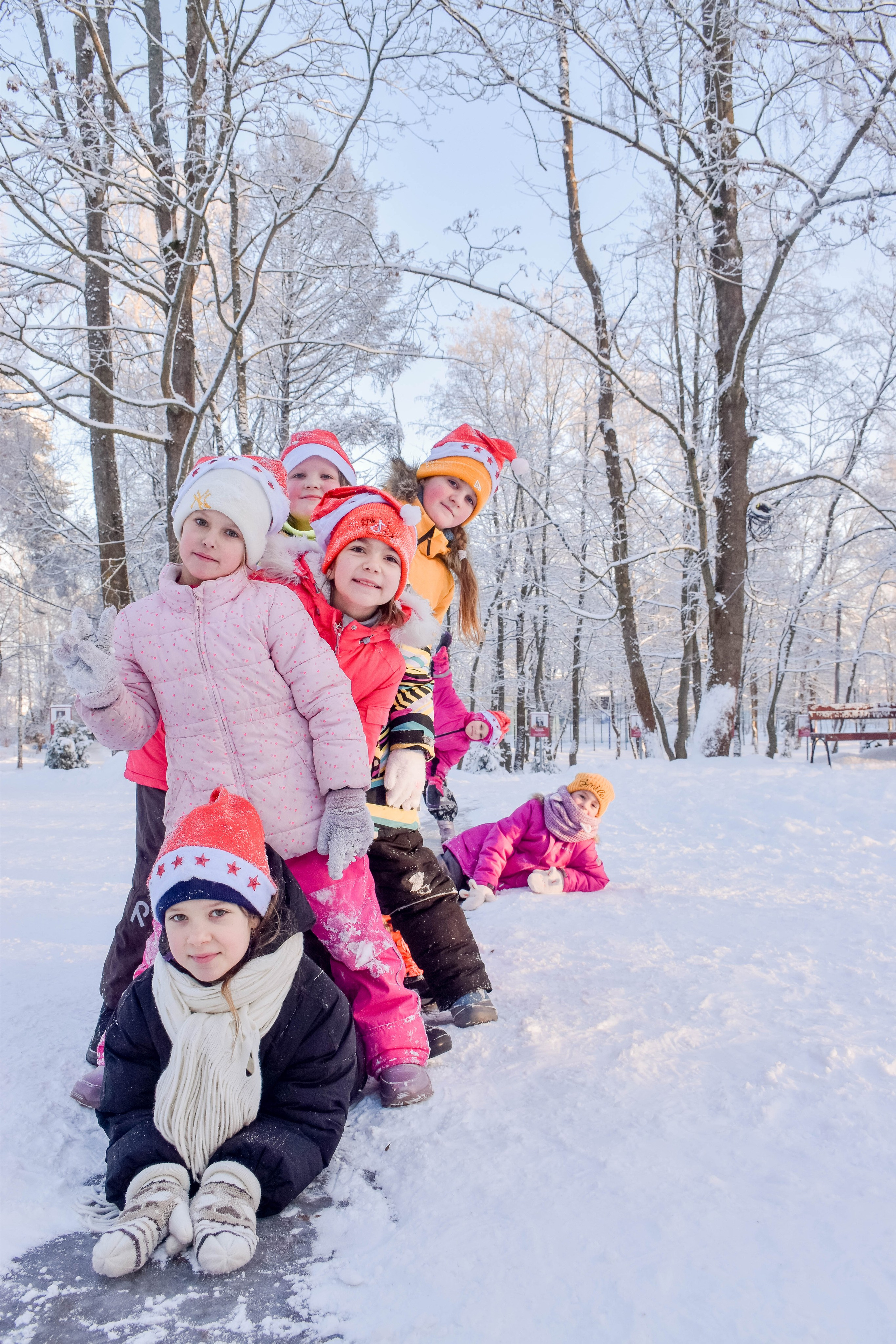 Зимняя фотосессия в детском лагере