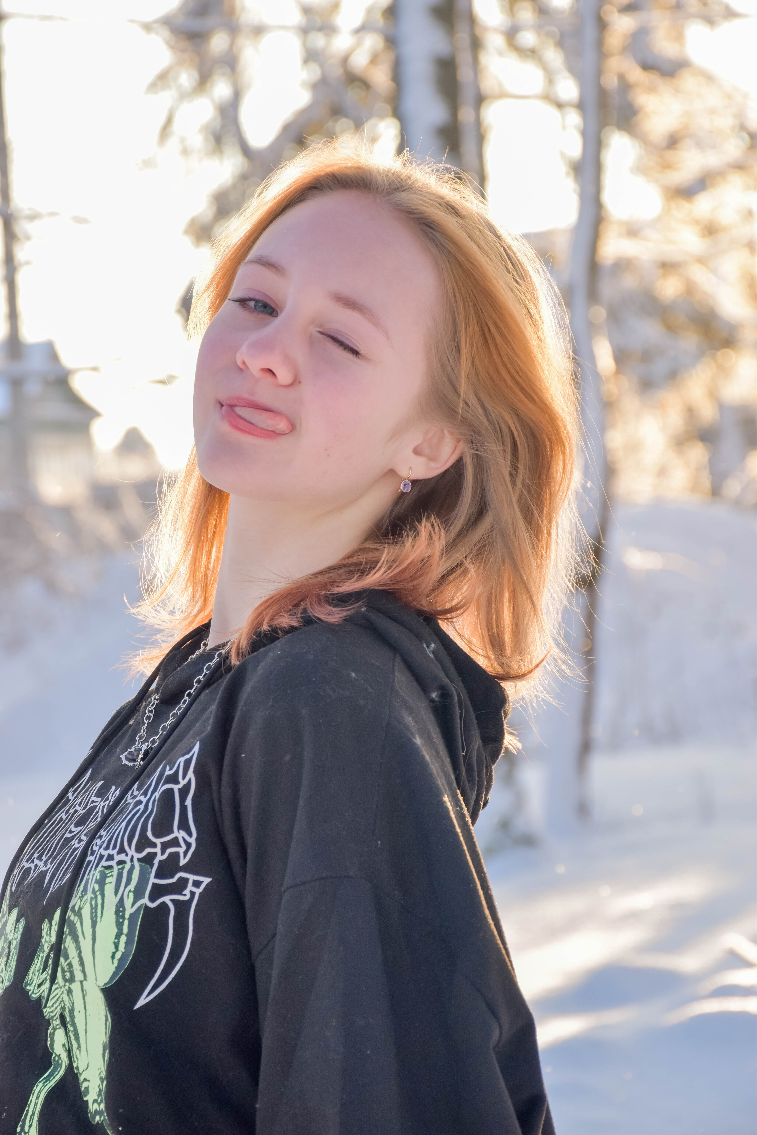 Зимняя фотосессия в детском лагере