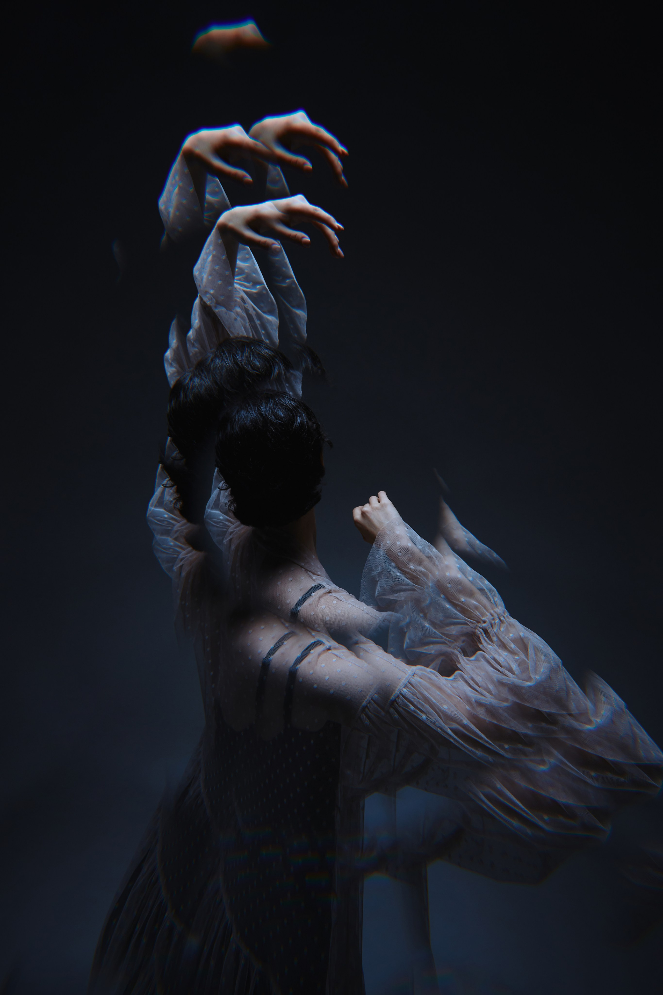 Фотосессия в образе балерины в платье сетка СИНИОКО. Одежда из Санкт-Петербурга СИНИОКО