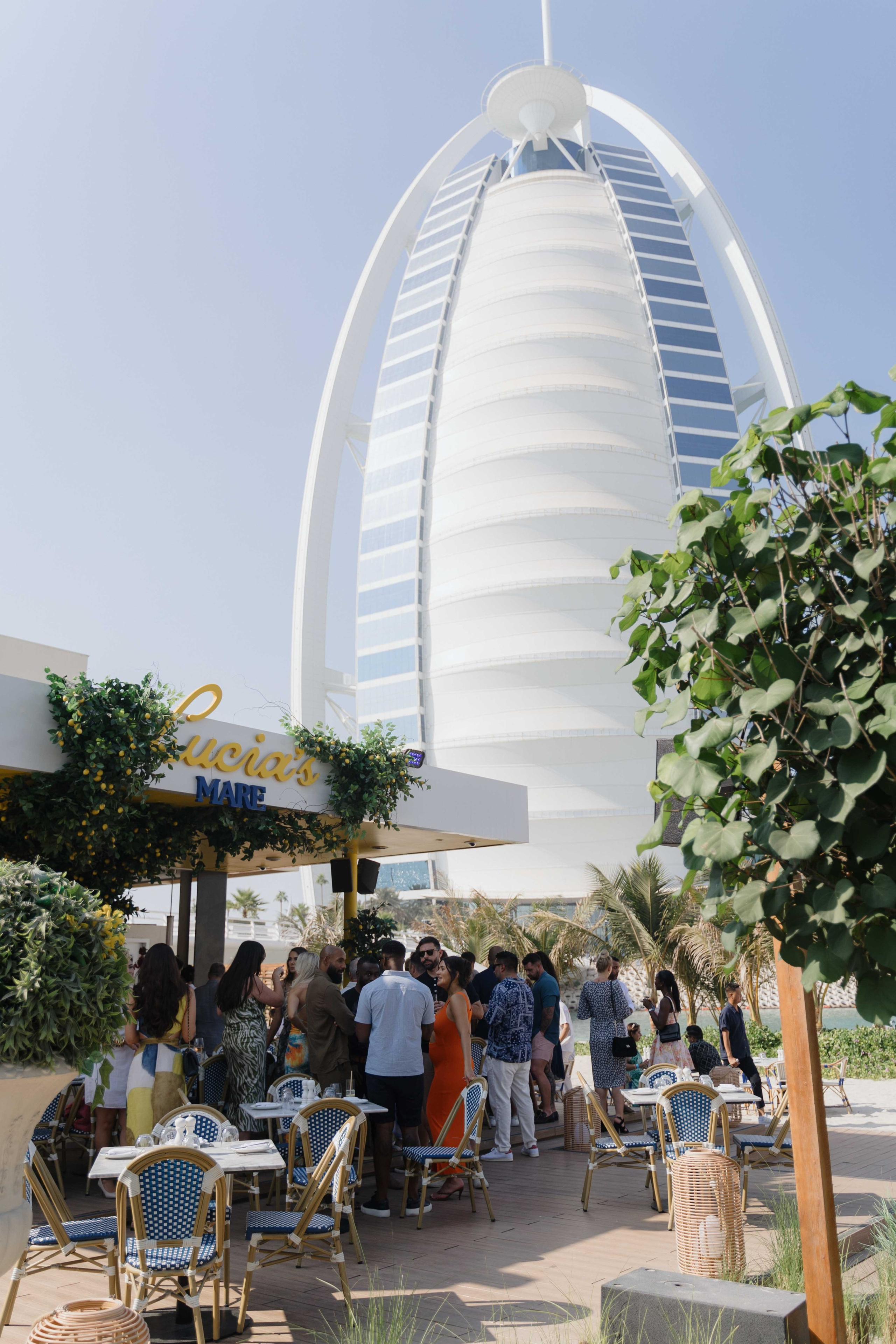 Wedding brunch in front of Burj al Arab
