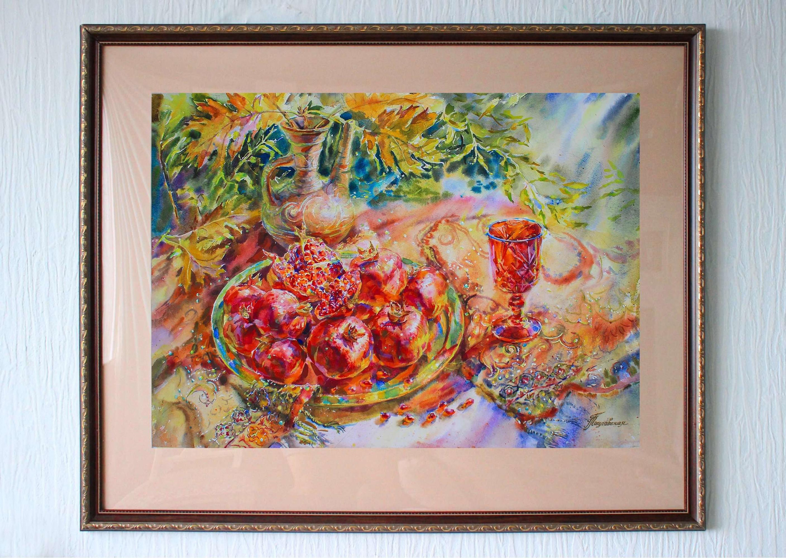 Картина «Важней всего - погода в доме»   художника Галины Поплавской в интерьере 