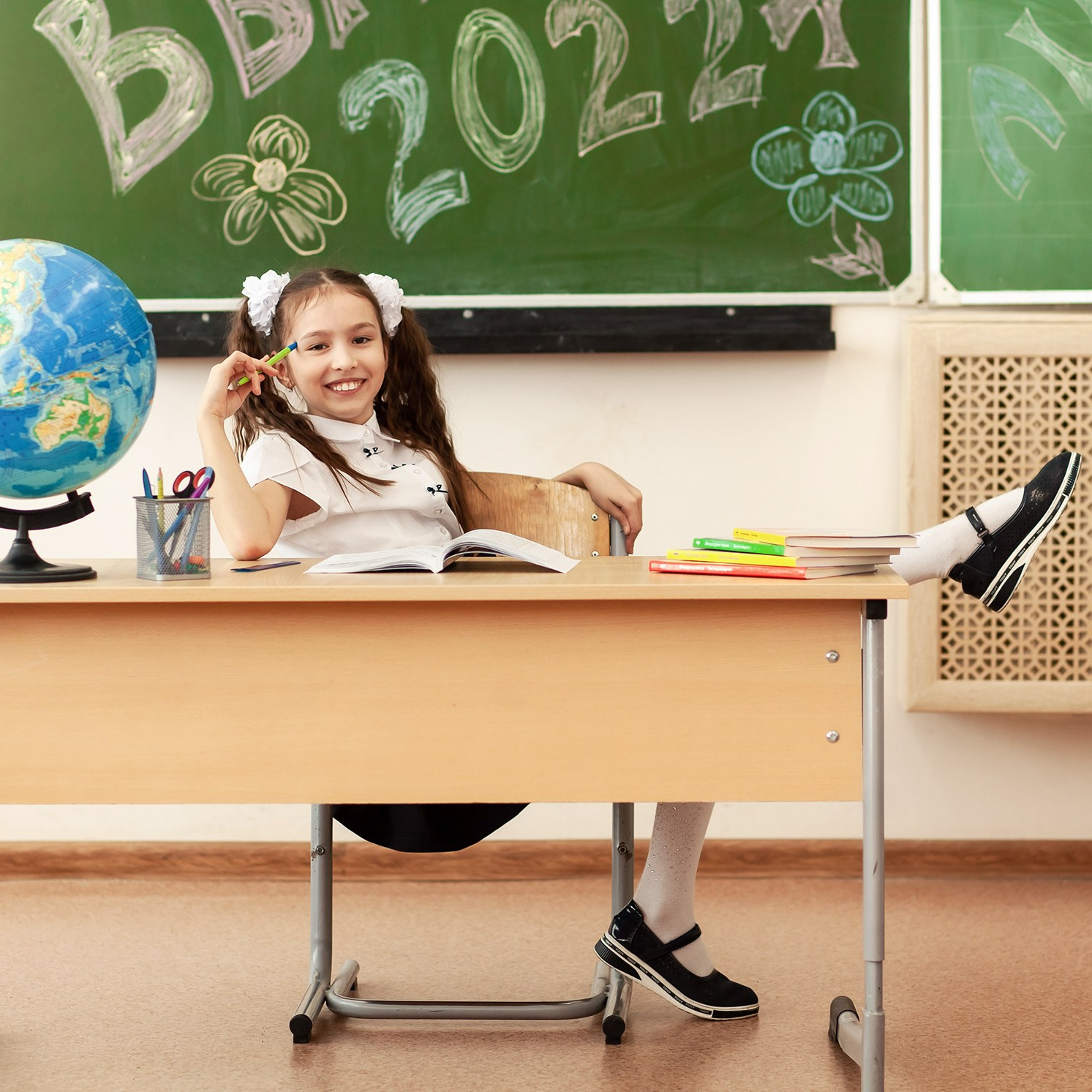 Школьное фото за партой